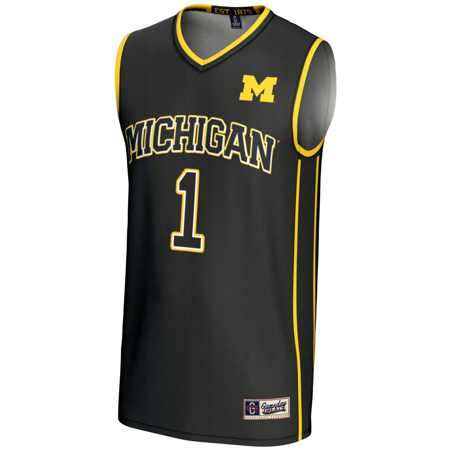 Unisex GameDay Greats 1 Michigan Wolverines Lightweight Basketball Jersey - view number 2