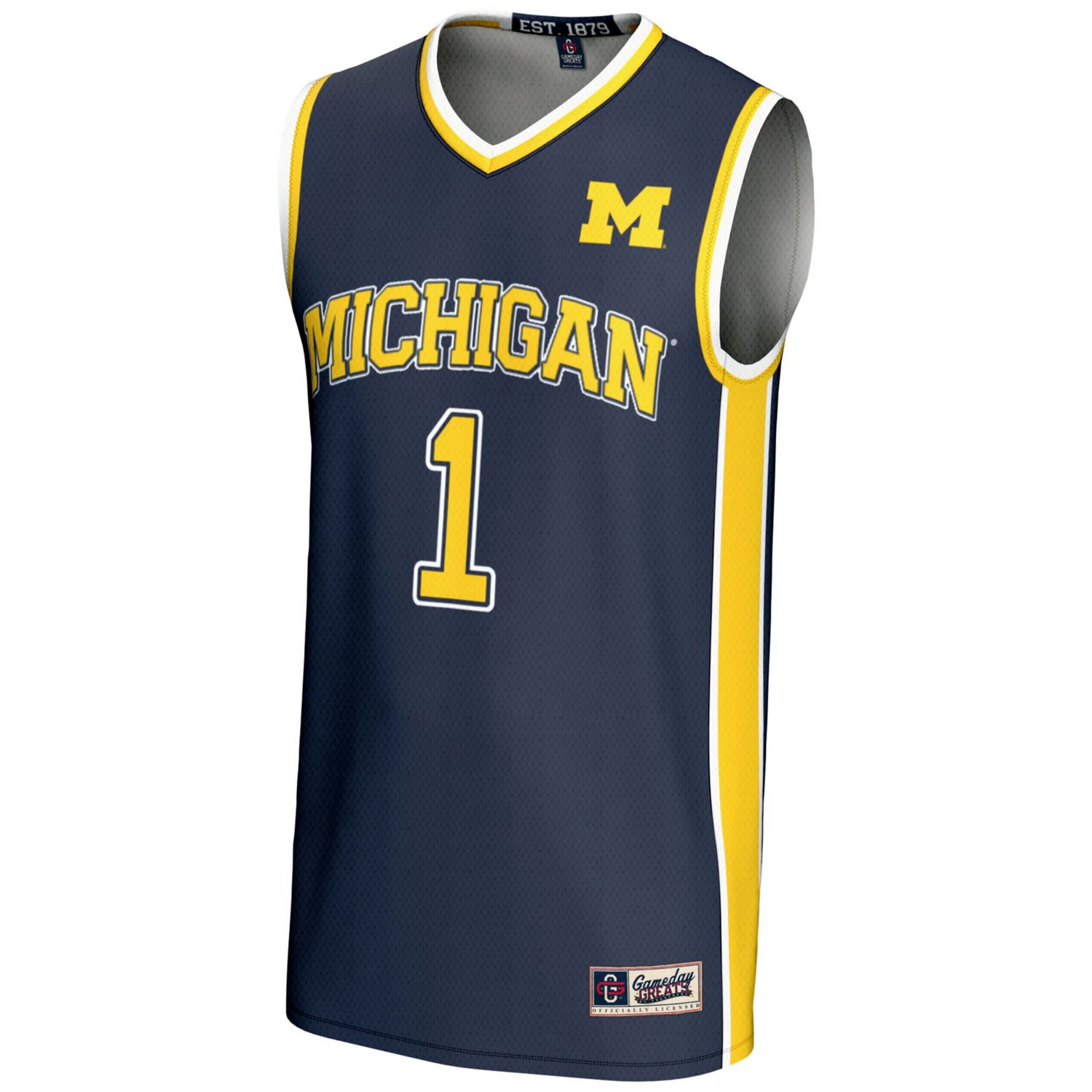 Unisex GameDay Greats 1 Michigan Wolverines Lightweight Basketball Jersey - view number 2