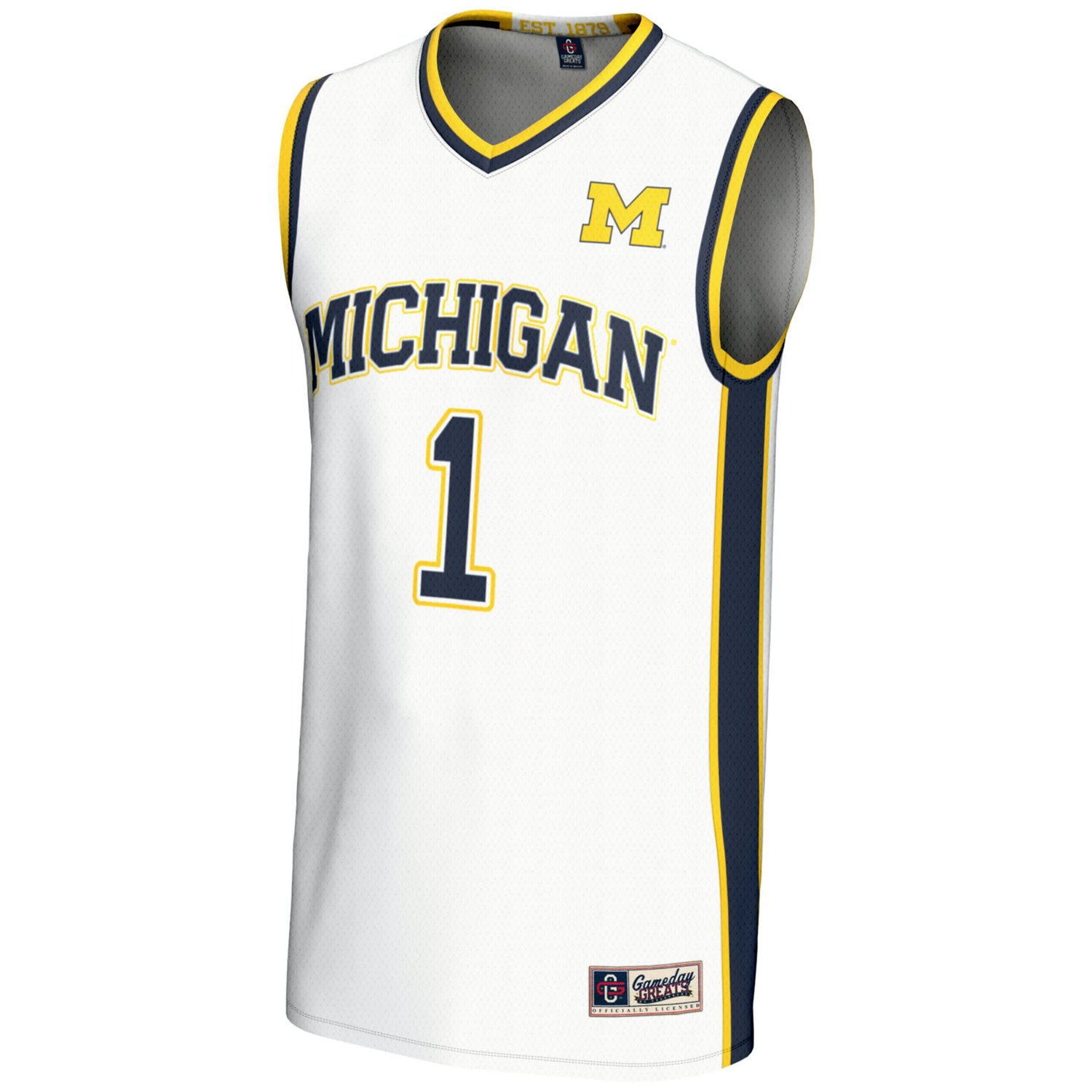 Unisex GameDay Greats 1 Michigan Wolverines Lightweight Basketball Jersey - view number 2