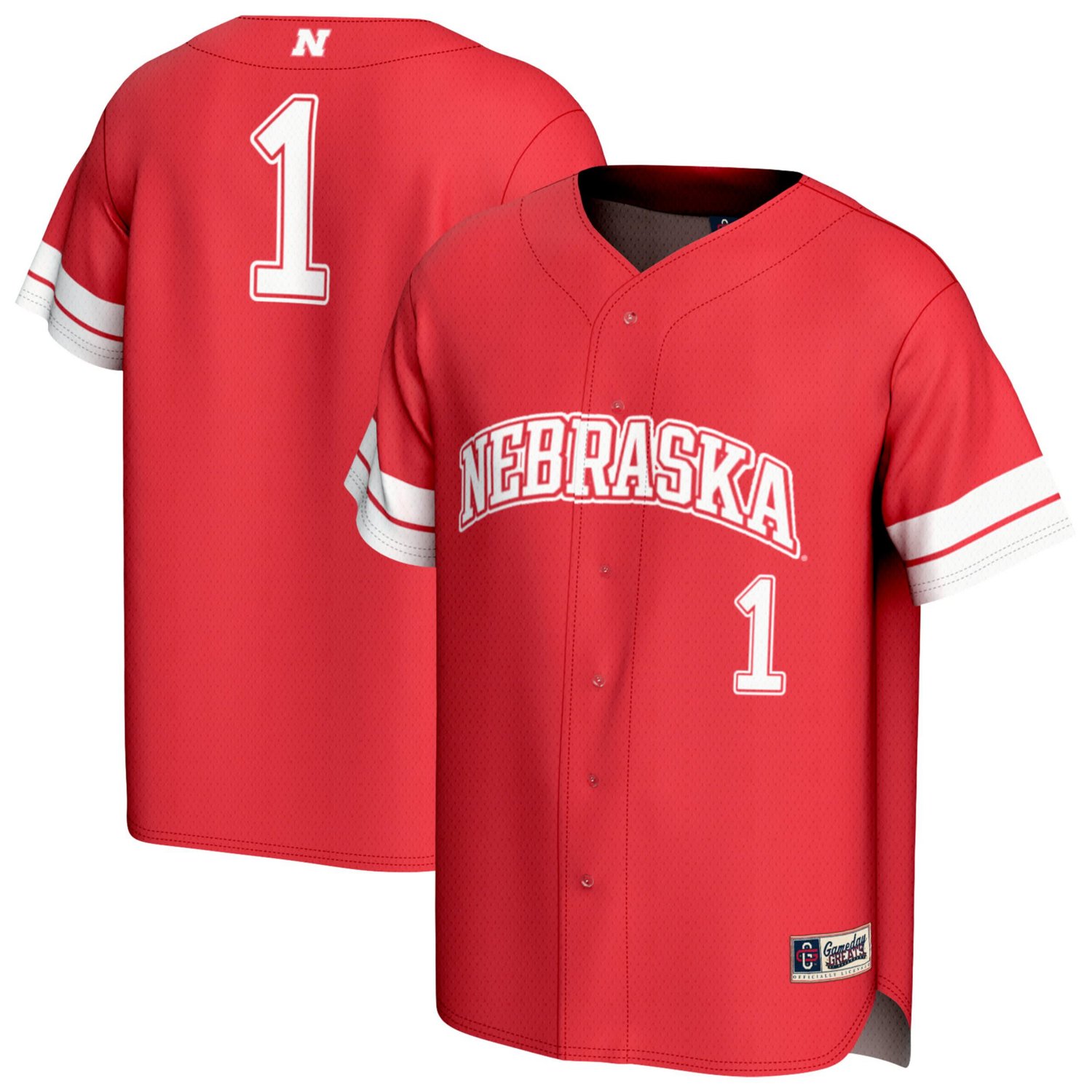 Unisex GameDay Greats 1 Nebraska Huskers Lightweight Collegiate Baseball Fashion Jersey - view number 1