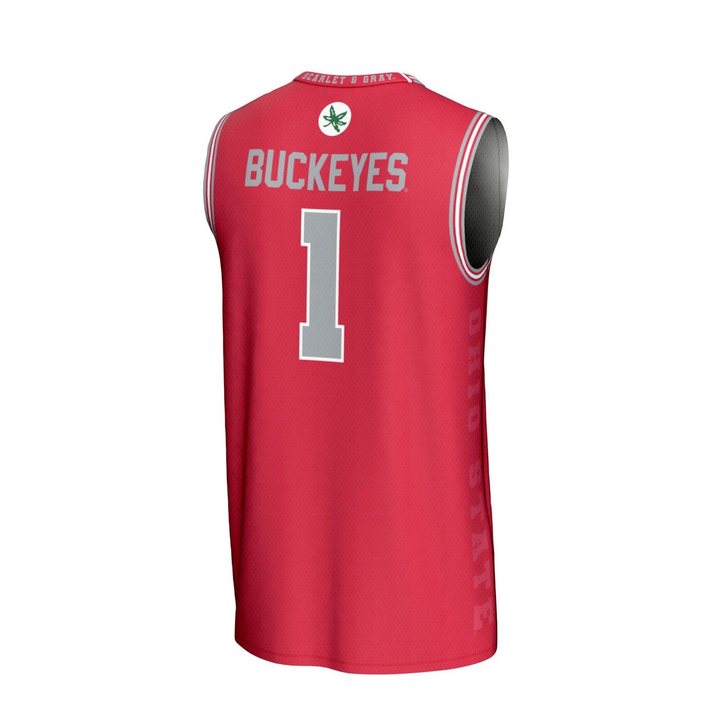 Unisex GameDay Greats 1 Ohio State Buckeyes Lightweight Icon Print Basketball Jersey - view number 3