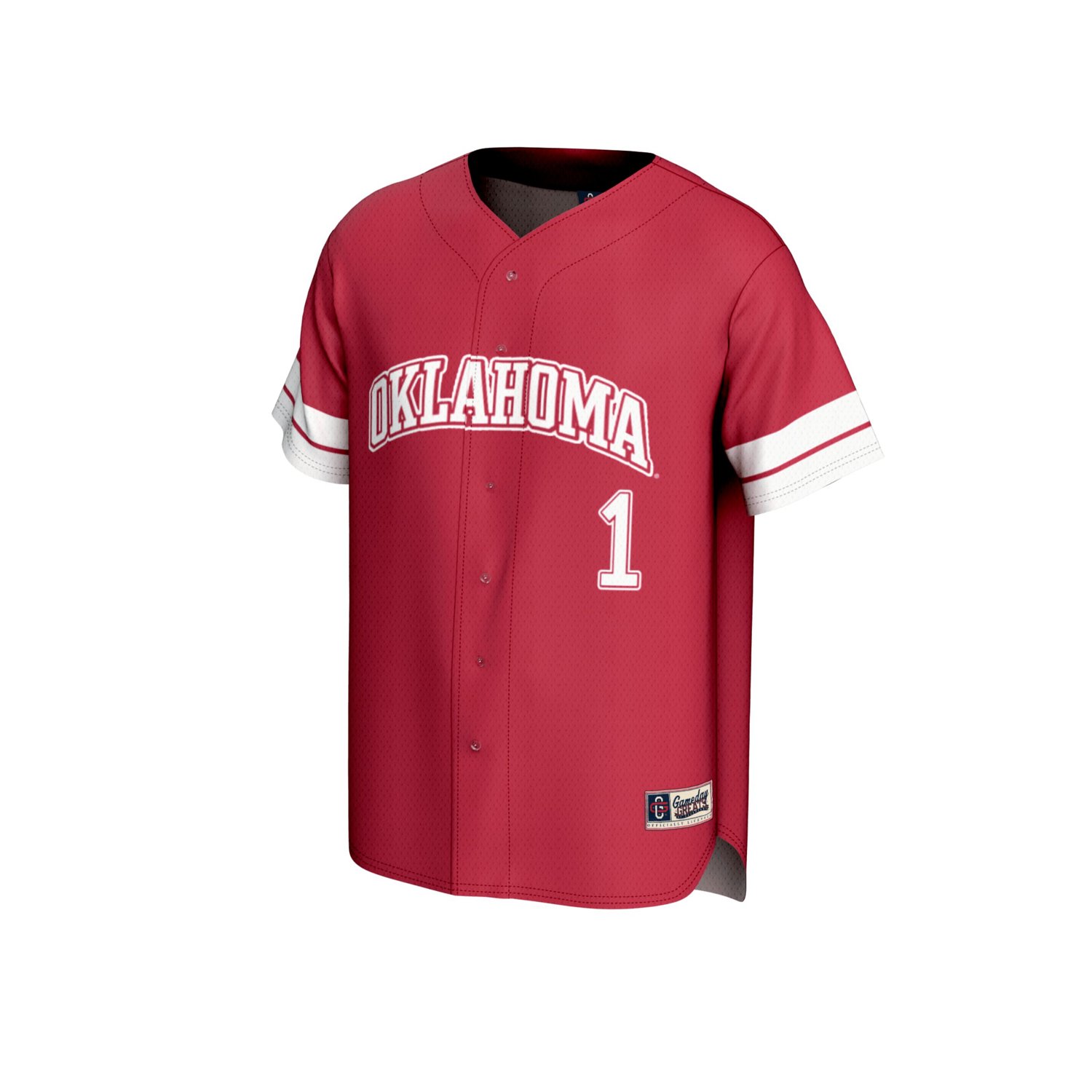 Unisex GameDay Greats 1 Oklahoma Sooners Lightweight Collegiate Baseball Fashion Jersey - view number 2