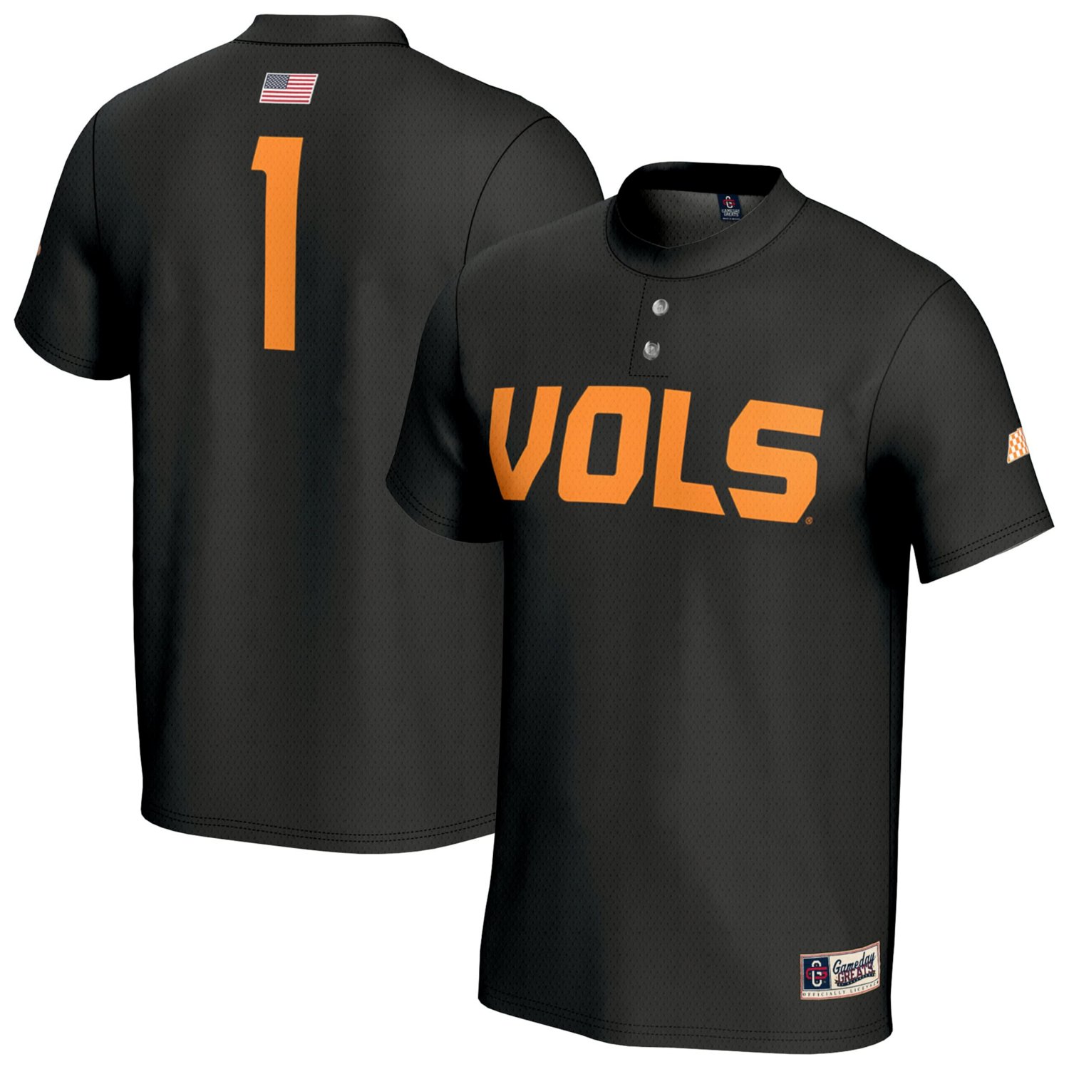 Unisex GameDay Greats 1 Tennessee Volunteers Lightweight Baseball Fashion Jersey