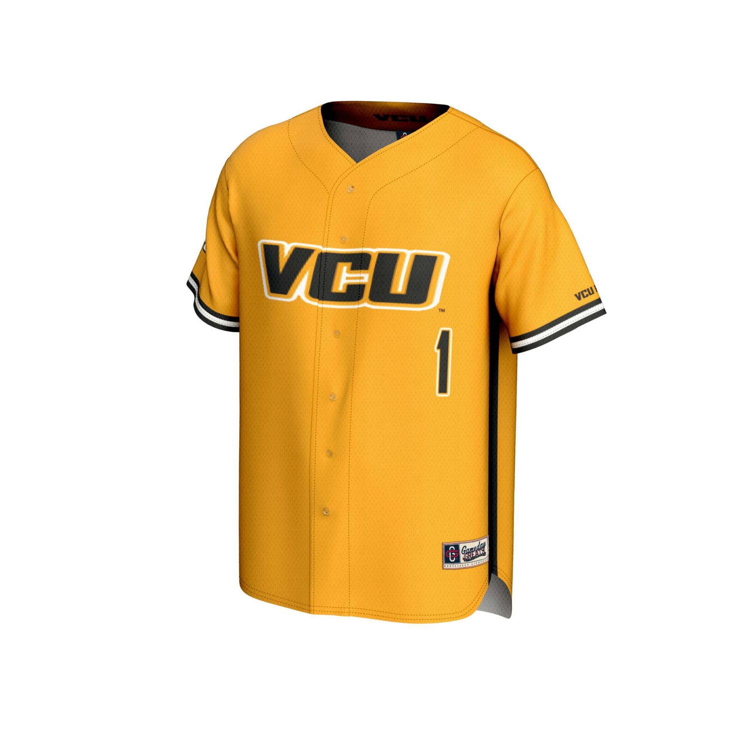 Unisex GameDay Greats 1 VCU Rams Lightweight Baseball Fashion Jersey - view number 2