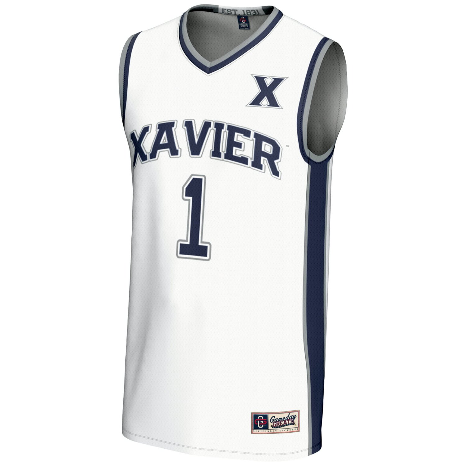 Unisex GameDay Greats 1 Xavier Musketeers Lightweight Basketball Jersey - view number 2