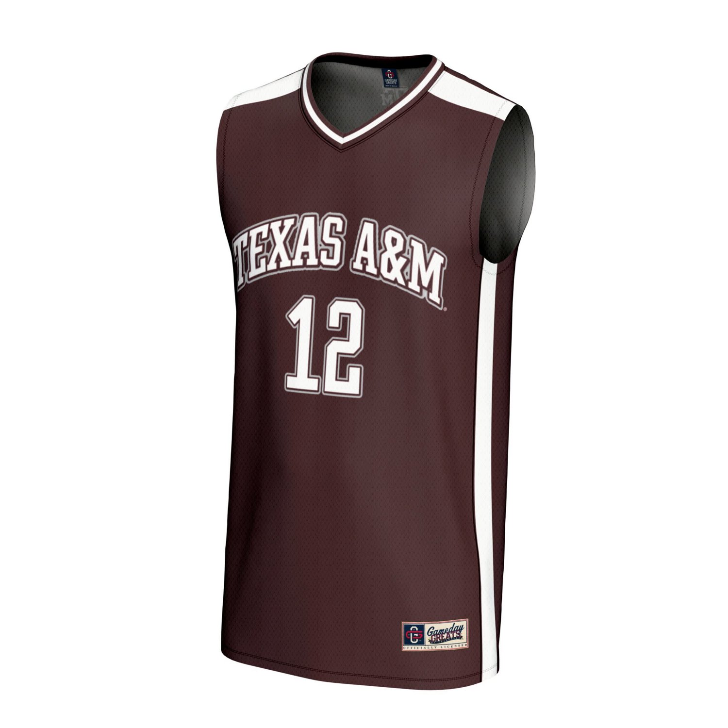Unisex GameDay Greats 12 Texas AM Aggies Lightweight Basketball Fashion Jersey