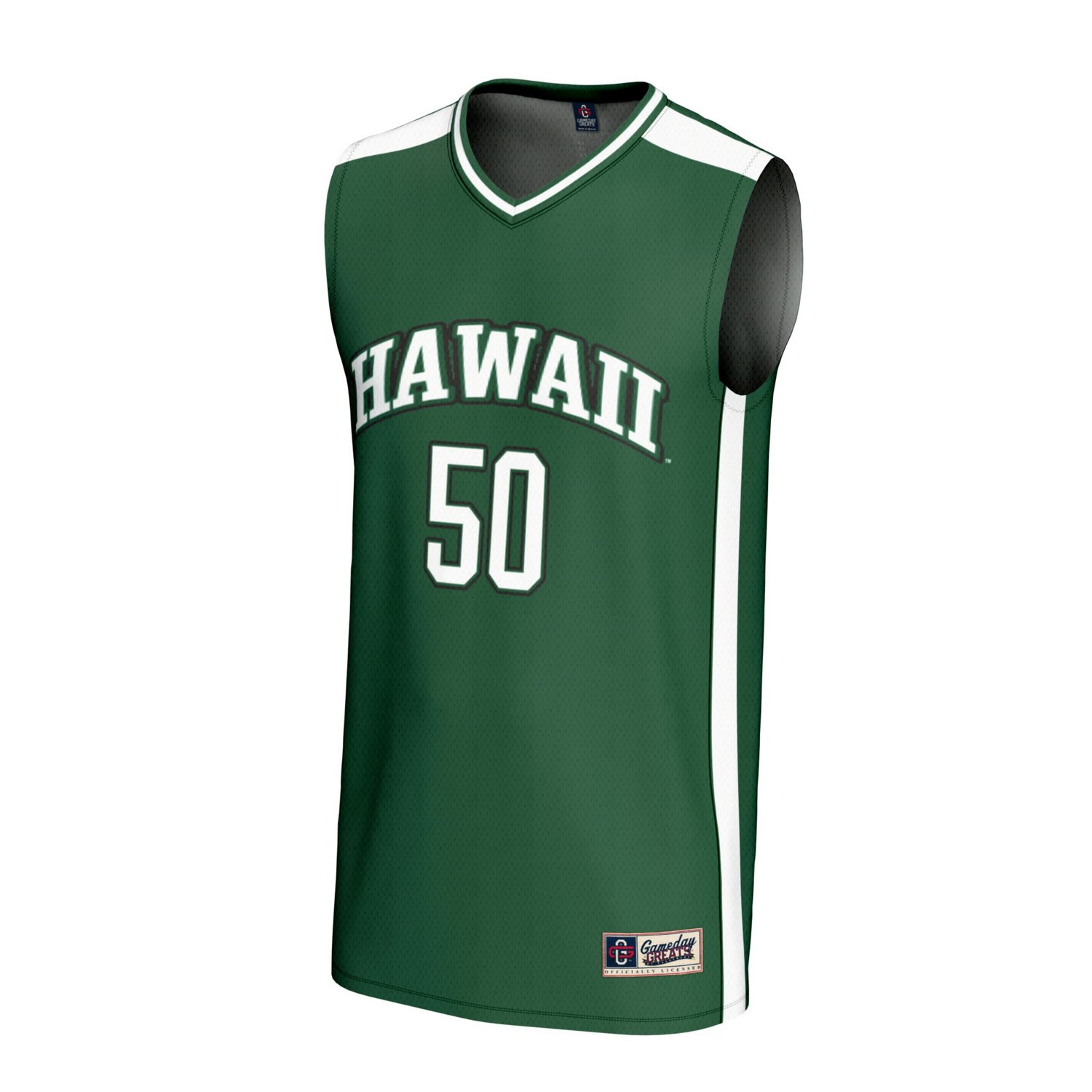 Unisex GameDay Greats 50 Hawaii Rainbow Warriors Lightweight Collegiate Basketball Fashion Jersey - view number 2