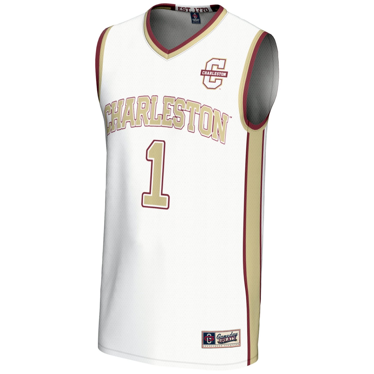 Unisex GameDay Greats Charleston Cougars 1 Basketball Jersey - view number 2