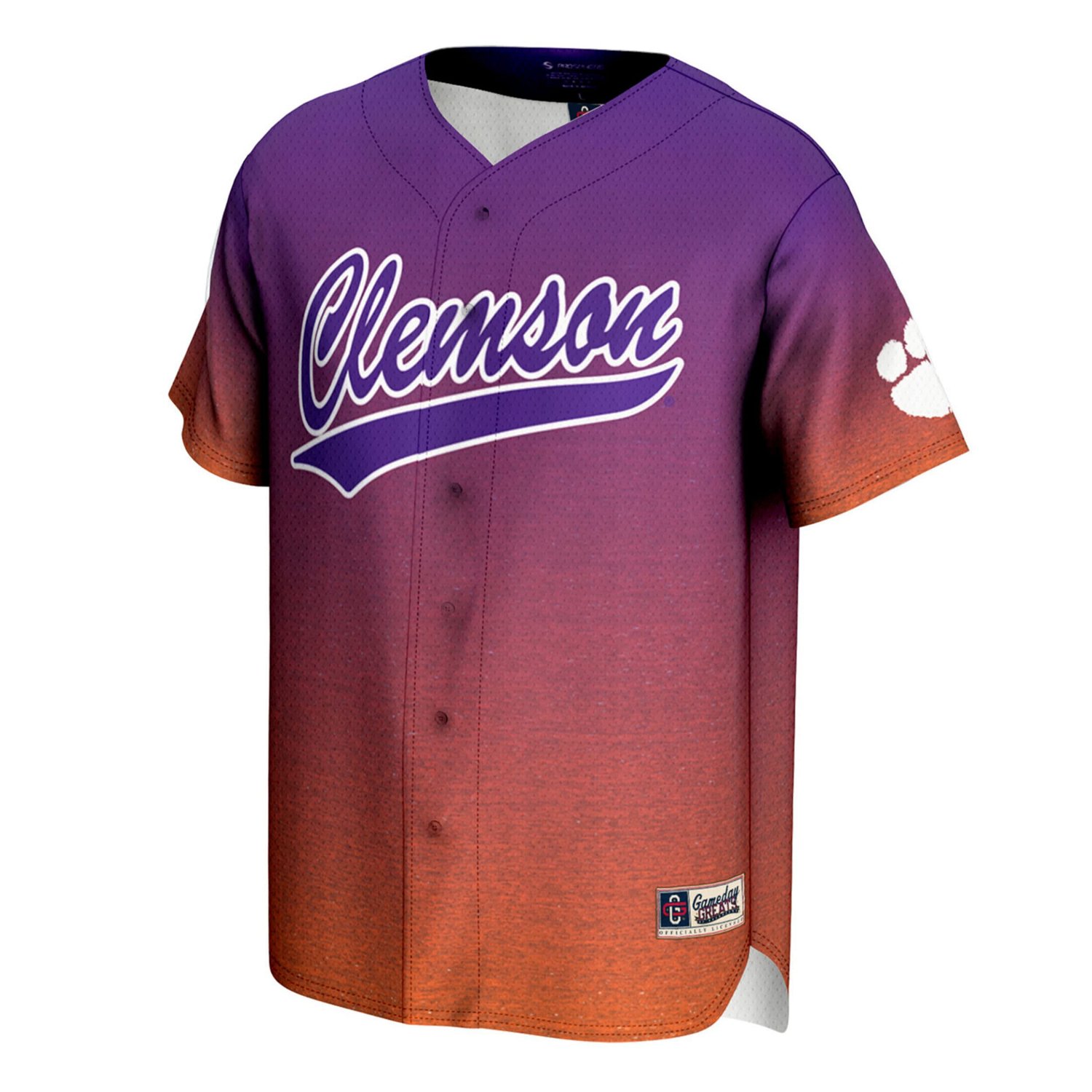 Unisex GameDay Greats Orange Clemson Tigers Lightweight Baseball Jersey - view number 2