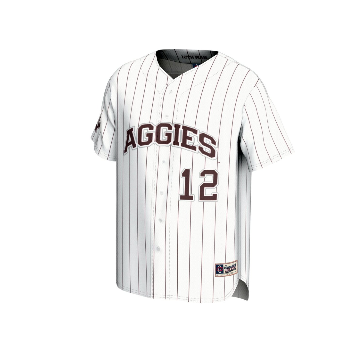 Unisex GameDay Greats Texas AM Aggies Lightweight Baseball Jersey - view number 2