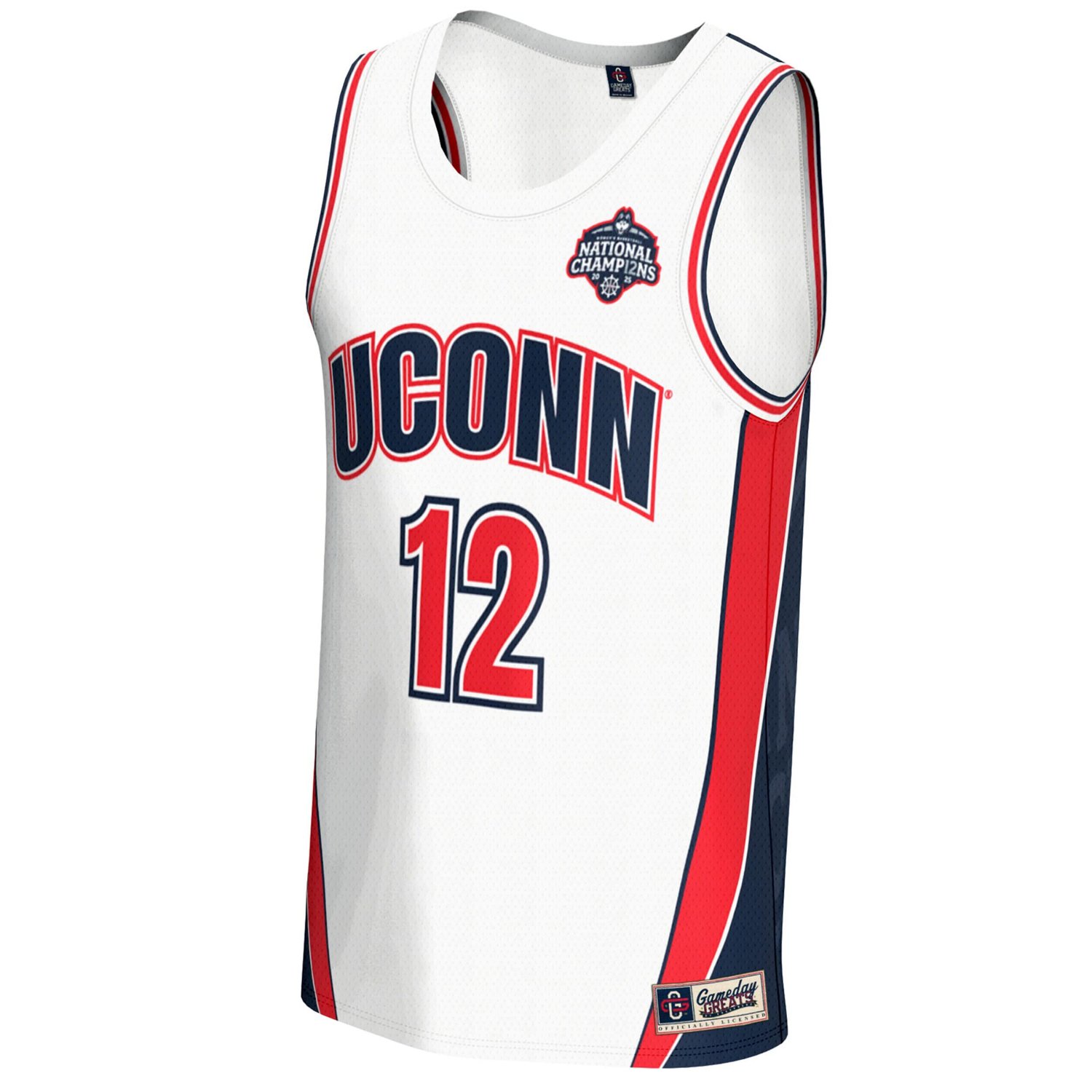 Unisex GameDay Greats UConn Huskies 2025 NCAA Women's Basketball National Champions Lightweight Fashion Jersey - view number 2
