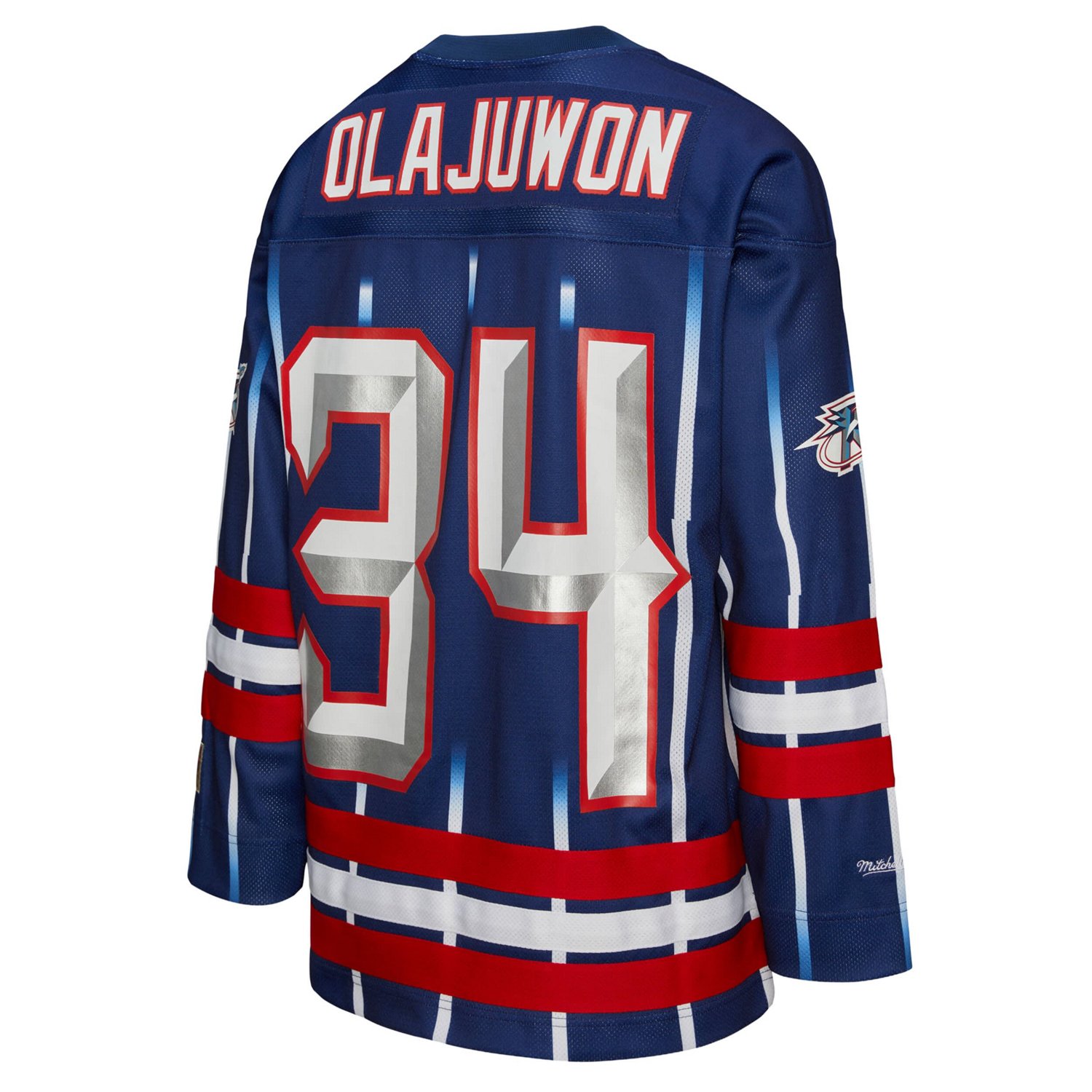 Unisex Mitchell  Ness Hakeem Olajuwon Houston Rockets Maxxed Out Fashion Hockey Jersey - view number 3