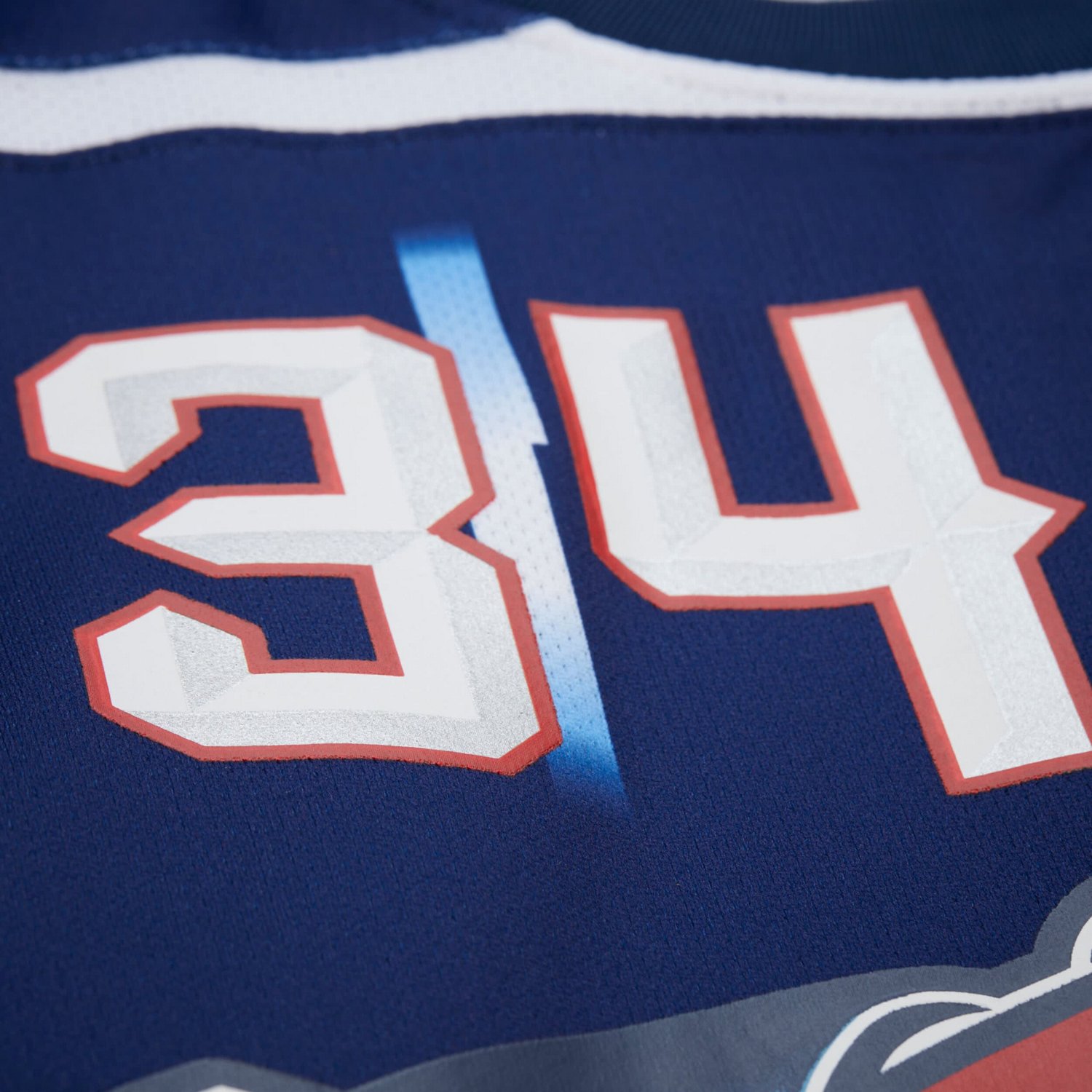 Unisex Mitchell  Ness Hakeem Olajuwon Houston Rockets Maxxed Out Fashion Hockey Jersey - view number 4