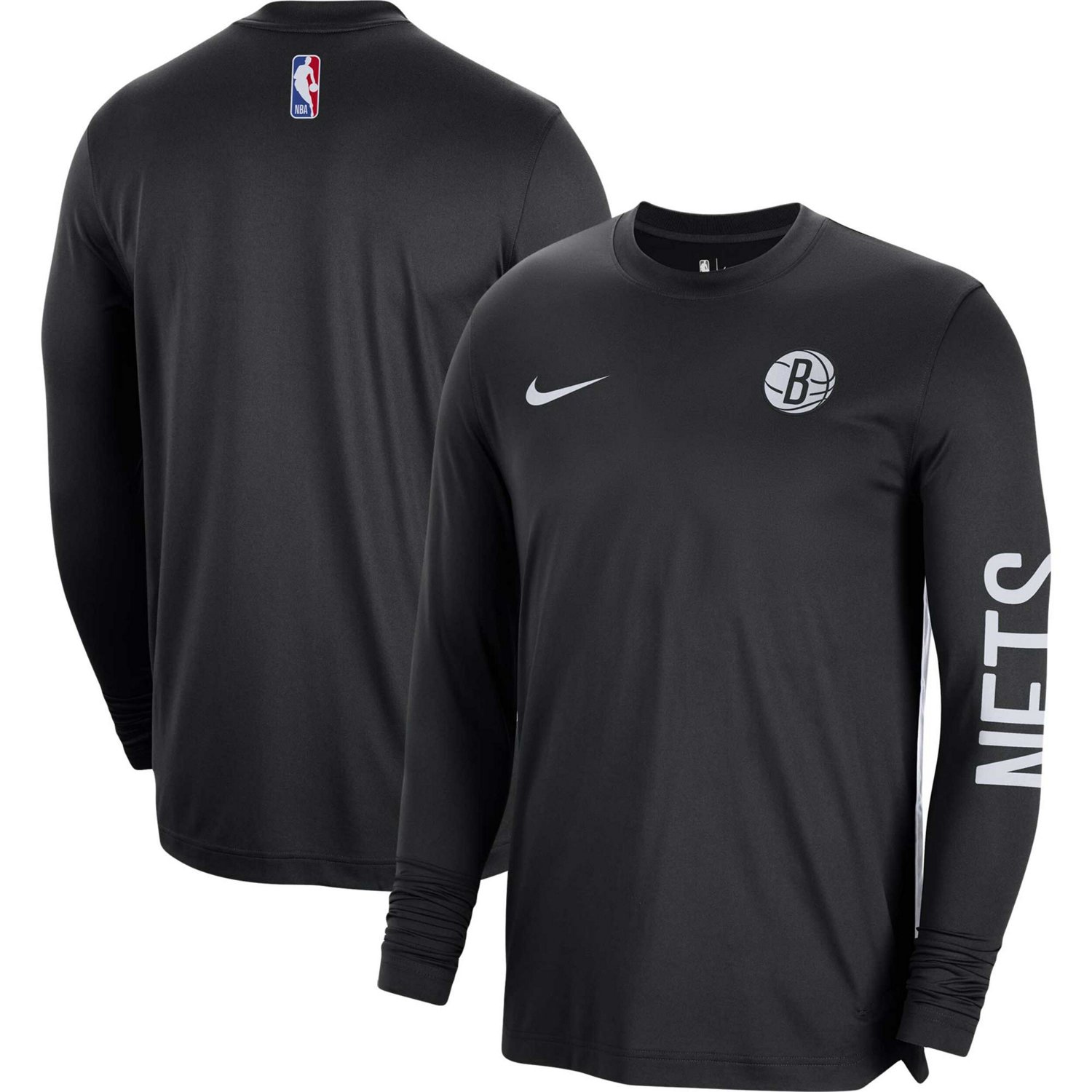 Unisex Nike Brooklyn Nets 2023/24 Authentic Pregame Long Sleeve Shooting Shirt