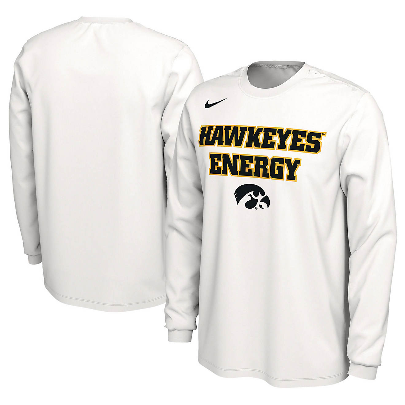 Unisex Nike Iowa Hawkeyes 2024 On-Court Bench Energy Long Sleeve T-Shirt                                                         - view number 1