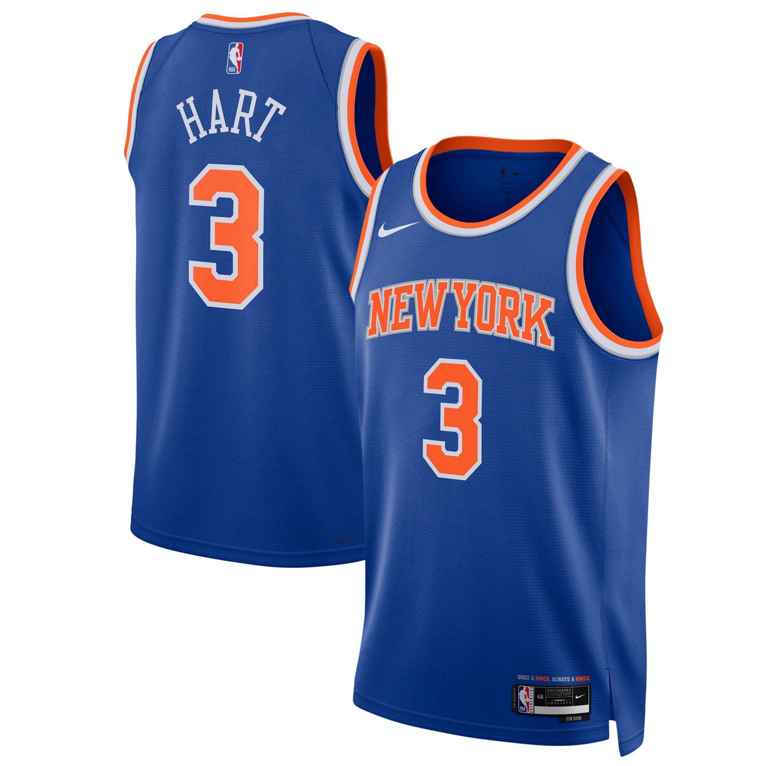 Unisex Nike Josh Hart New York Knicks Swingman Player Jersey - Icon Edition