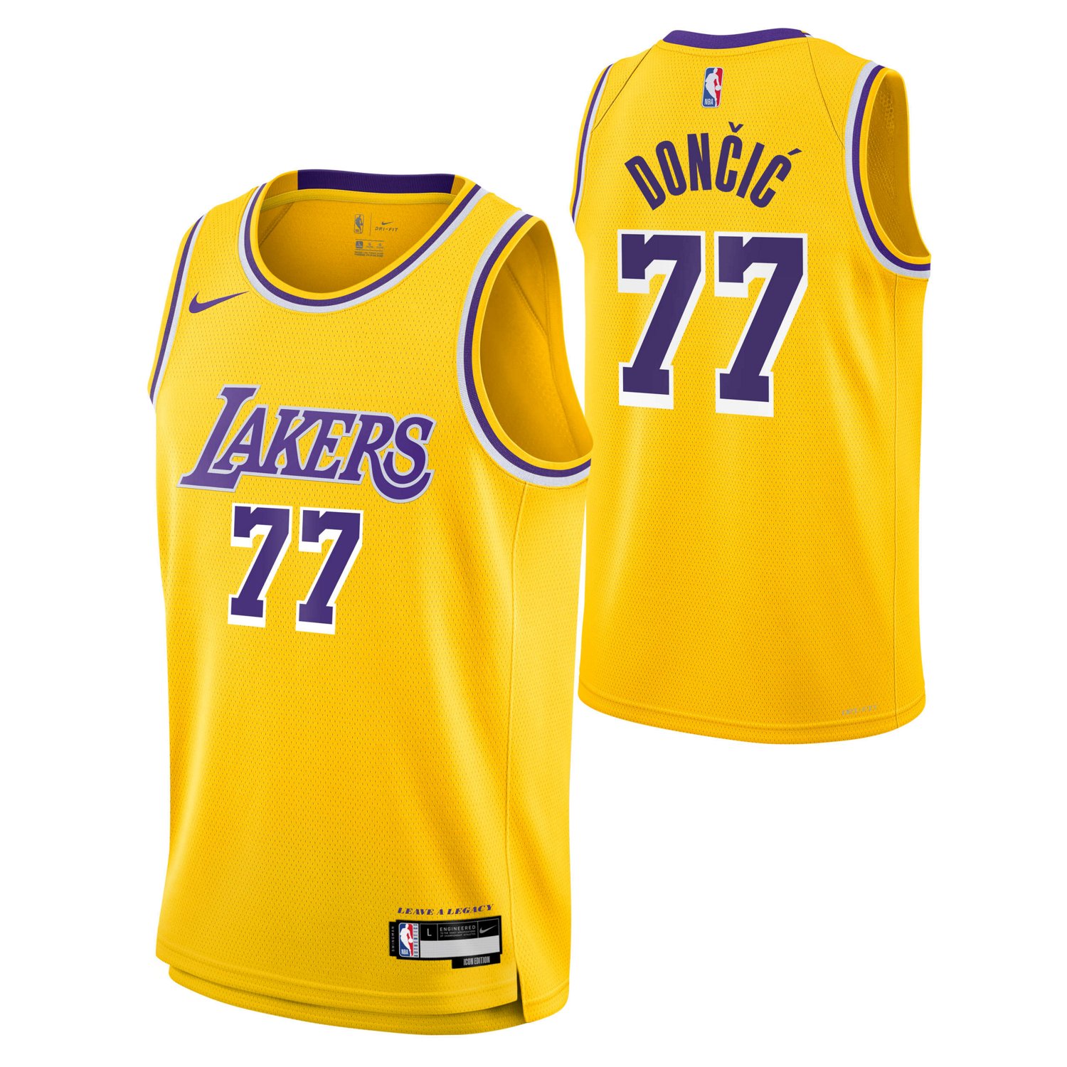 Unisex Nike Luka Doni Los Angeles Lakers Swingman Jersey - Icon Edition