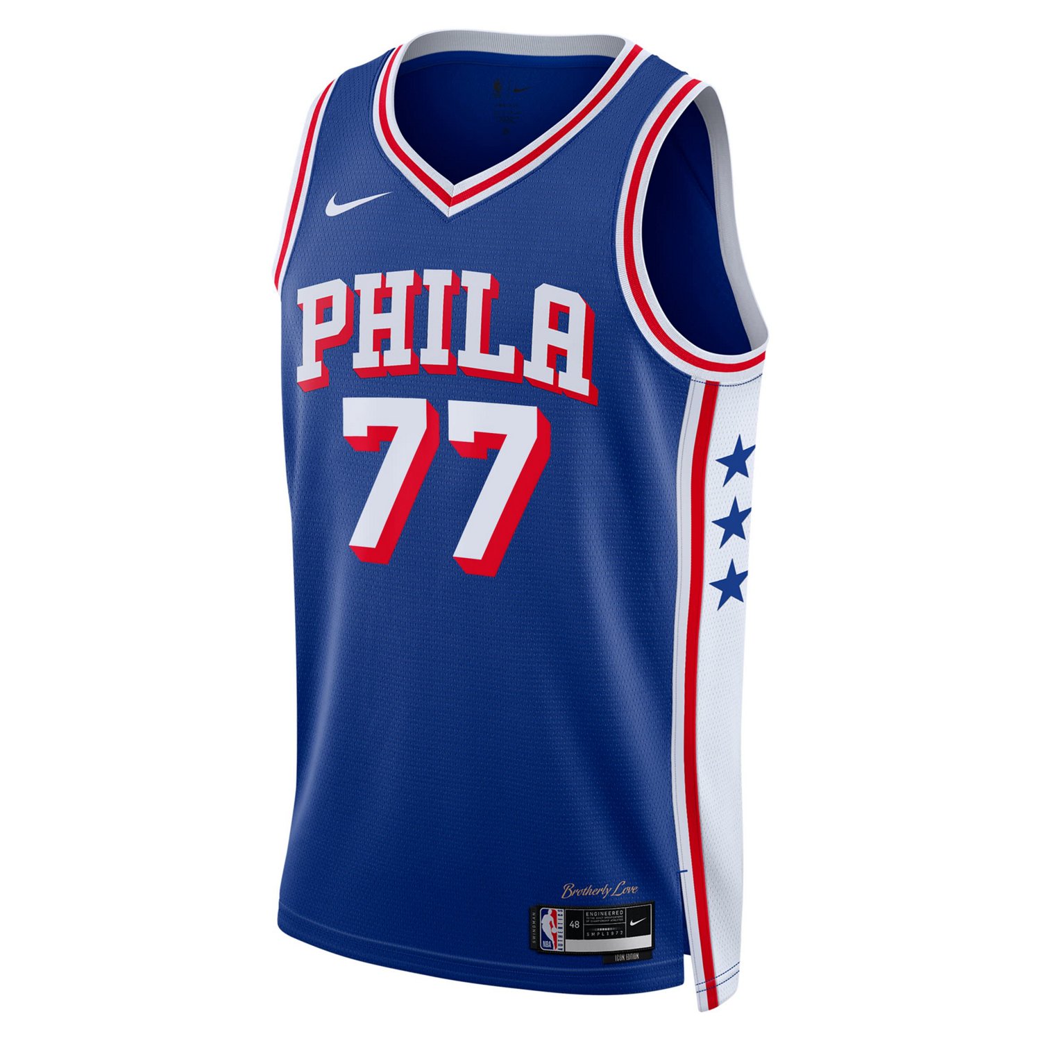 Unisex Nike V J Edgecombe Philadelphia 76ers 2025 NBA Draft First Round Pick Swingman Jersey - Icon Edition - view number 2