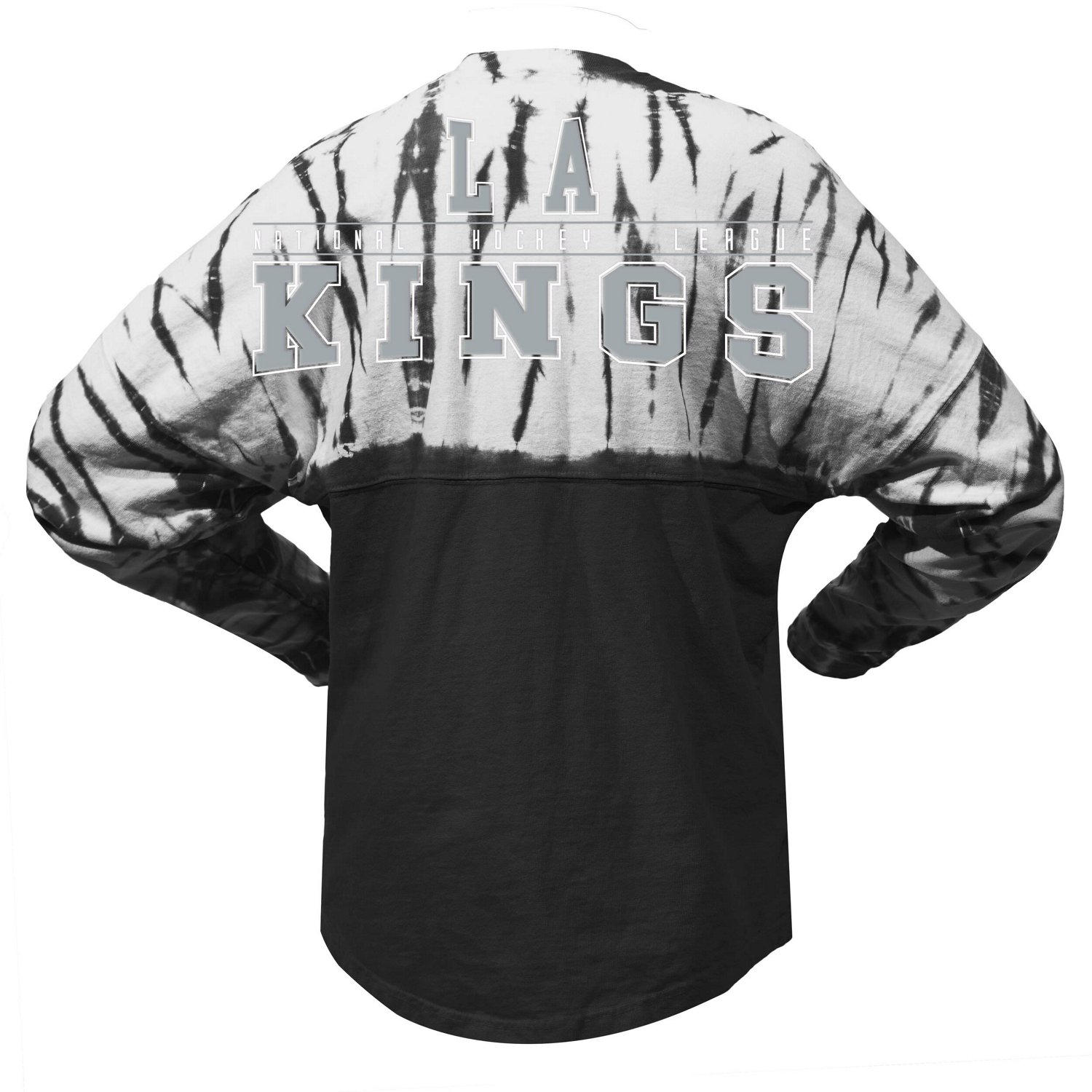 Unisex Spirit Jersey Los Angeles Kings Crystal Half Dye Long Sleeve T-Shirt - view number 3