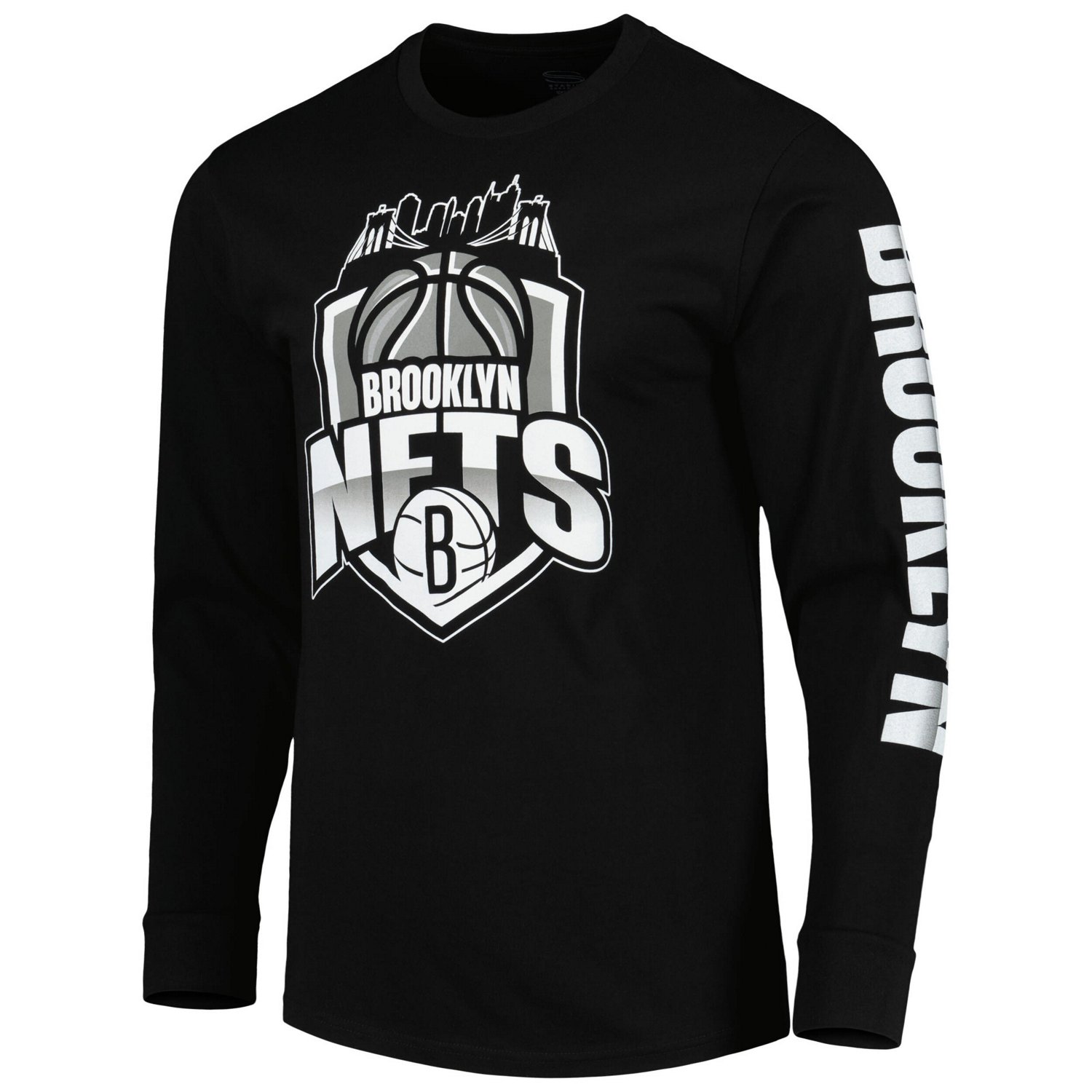 Unisex Stadium Essentials Brooklyn Nets NBA Crest Long Sleeve T-Shirt                                                            - view number 2