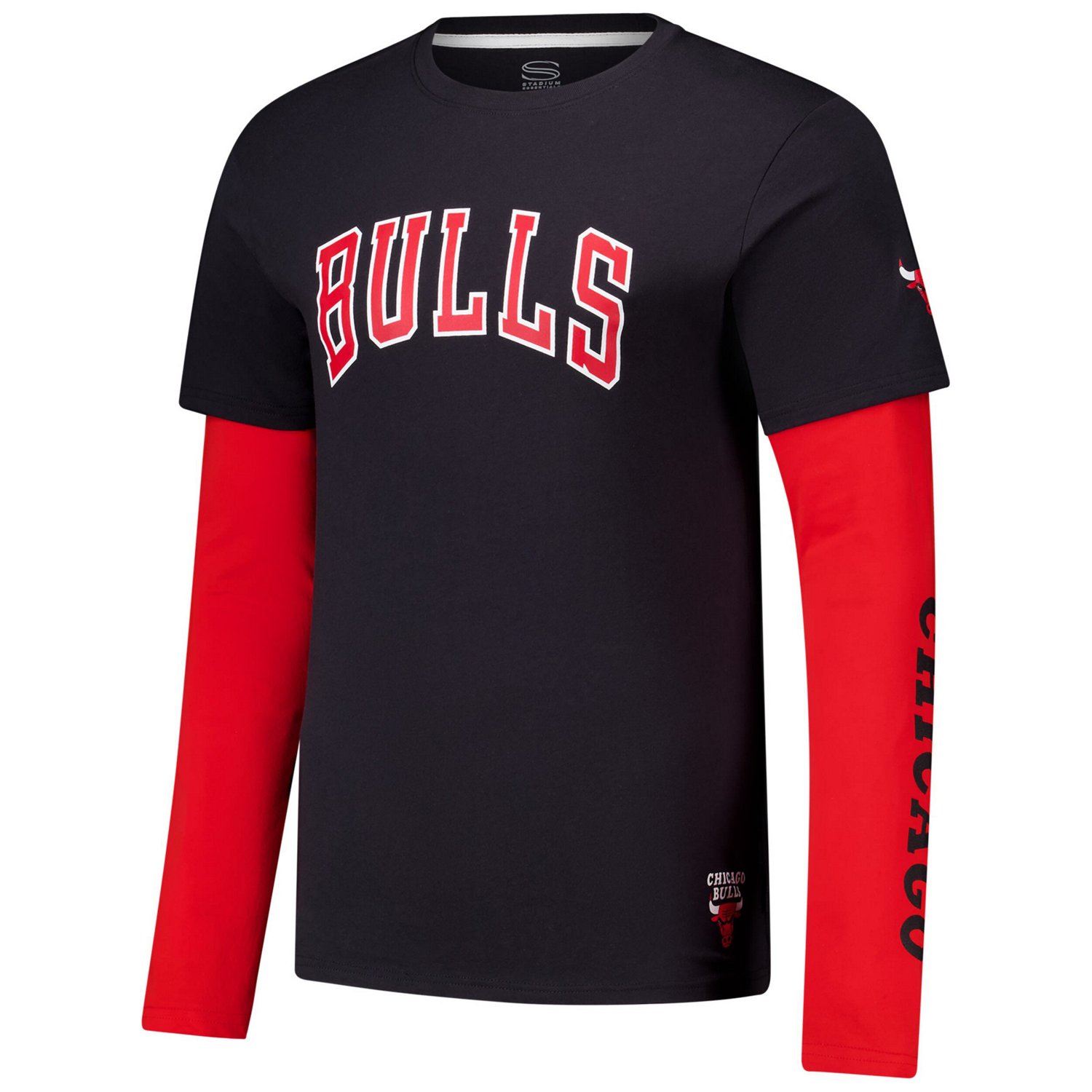 Unisex Stadium Essentials Chicago Bulls Spectator Twofer Long Sleeve T-Shirt - view number 2