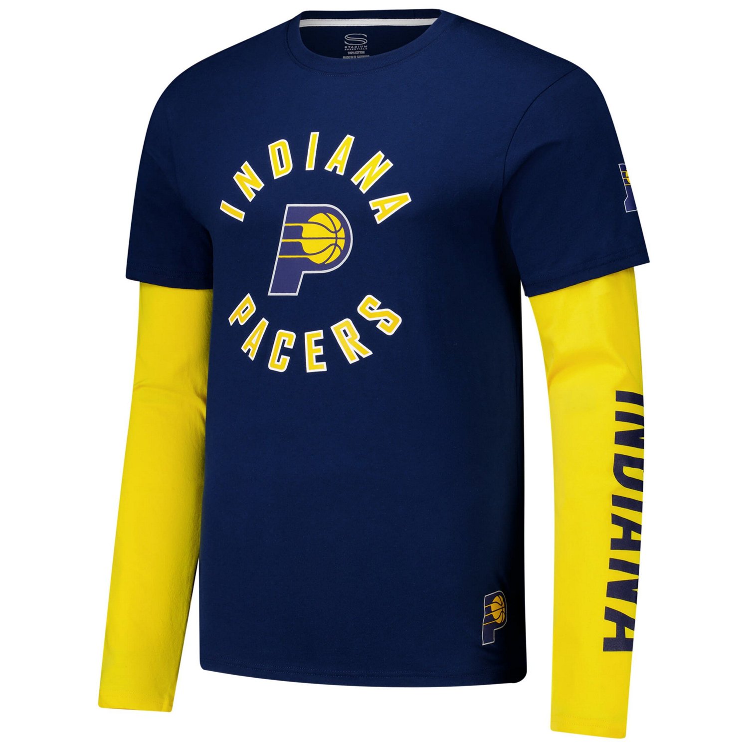 Unisex Stadium Essentials Indiana Pacers Spectator Twofer Long Sleeve T-Shirt - view number 2