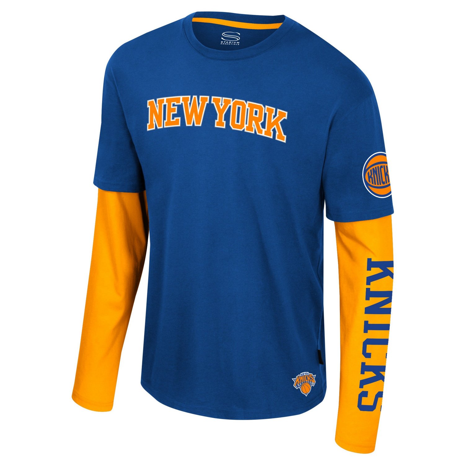 Unisex Stadium Essentials New York Knicks Spectator 2fer Long Sleeve T-Shirt - view number 2