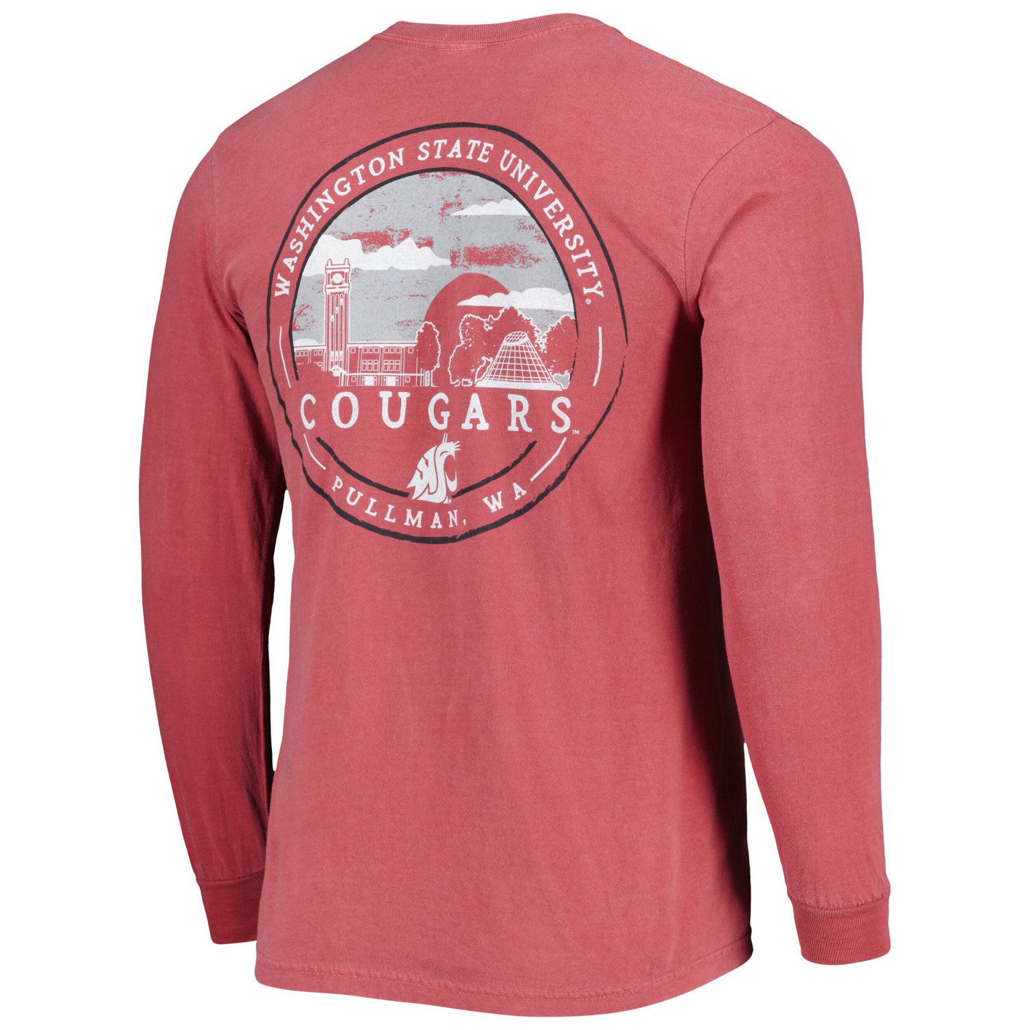 Washington State Cougars Circle Campus Scene Long Sleeve T-Shirt - view number 3