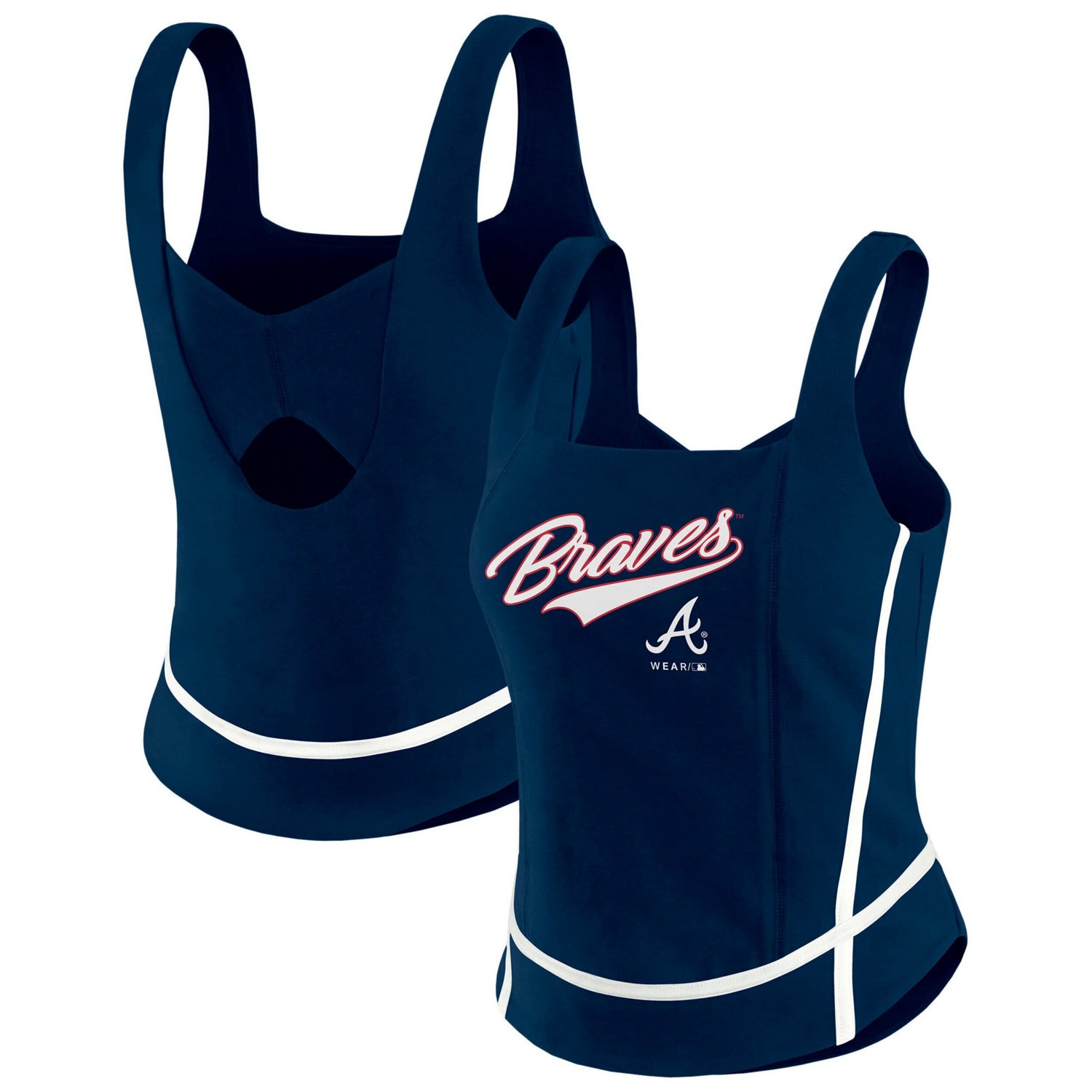 WEAR by Erin Andrews Atlanta Braves Square Neck Tank Top