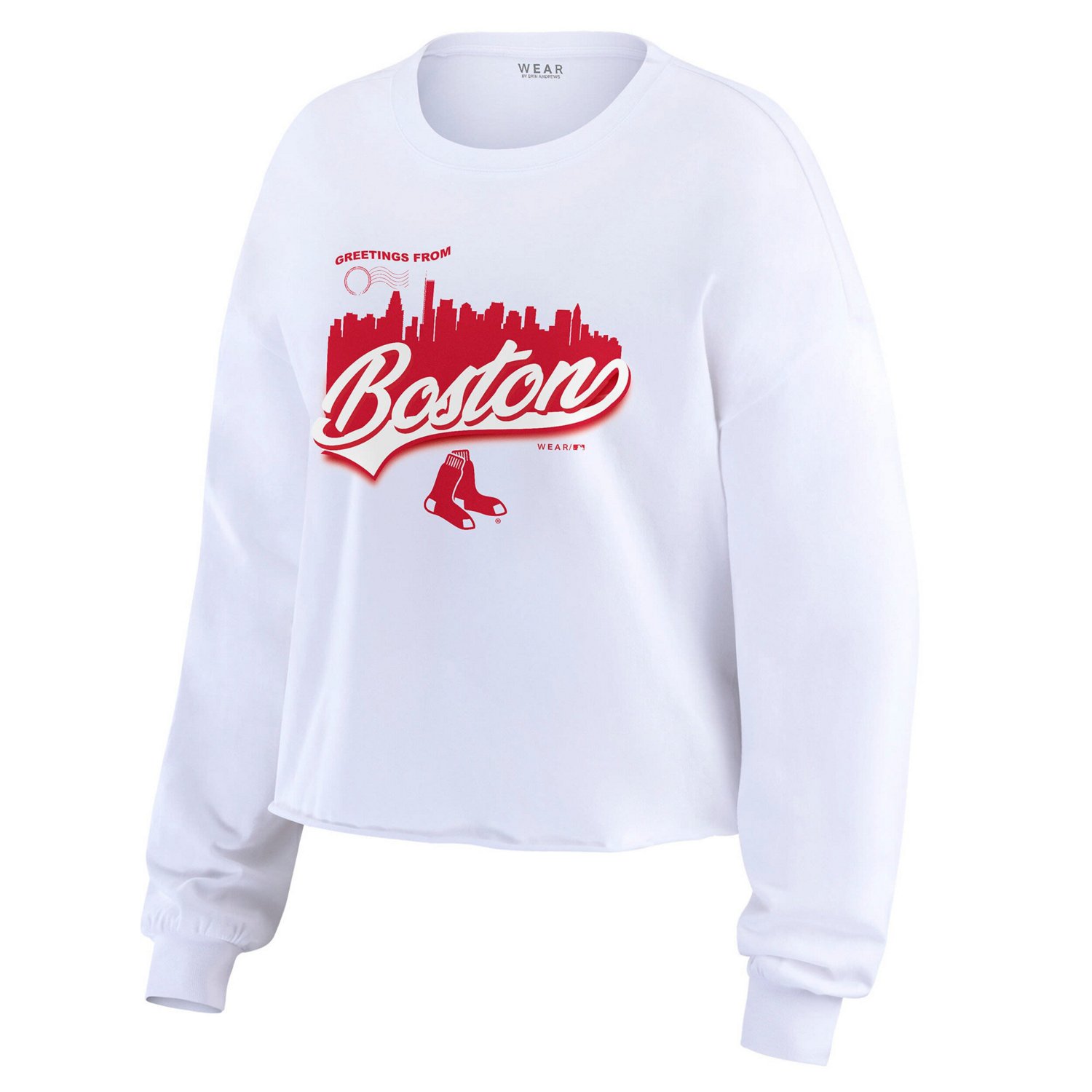 WEAR by Erin Andrews Boston Red Sox Domestic Postcard Long Sleeve T-Shirt - view number 2