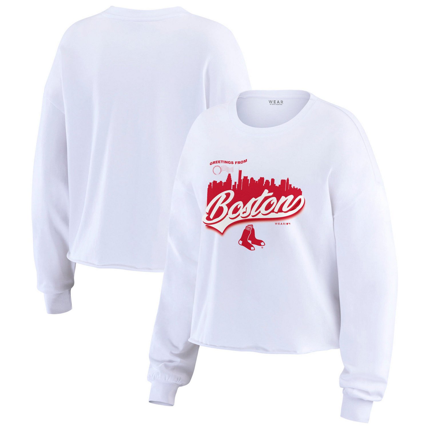 WEAR by Erin Andrews Boston Red Sox Domestic Postcard Long Sleeve T-Shirt - view number 1