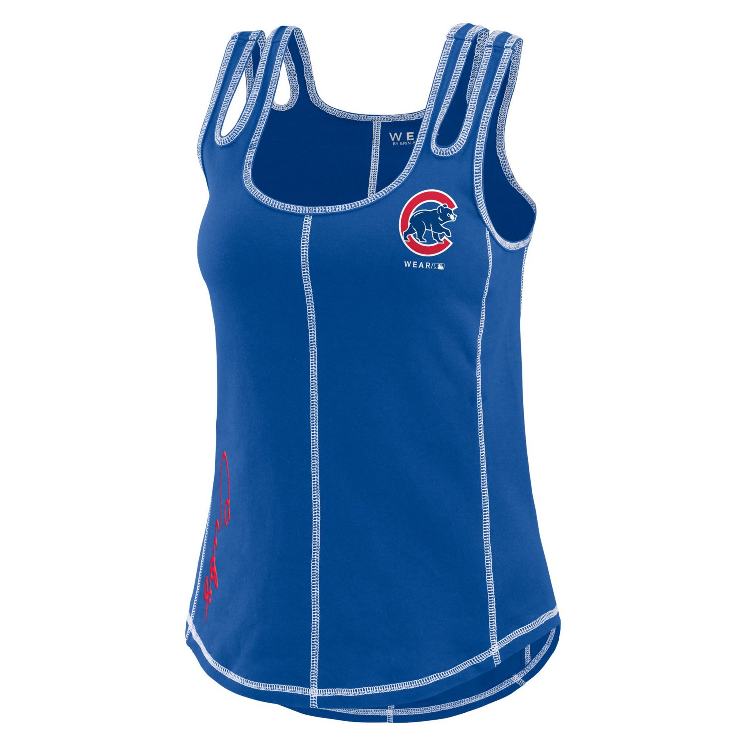 WEAR by Erin Andrews Chicago Cubs Contrast Stitch Tank Top