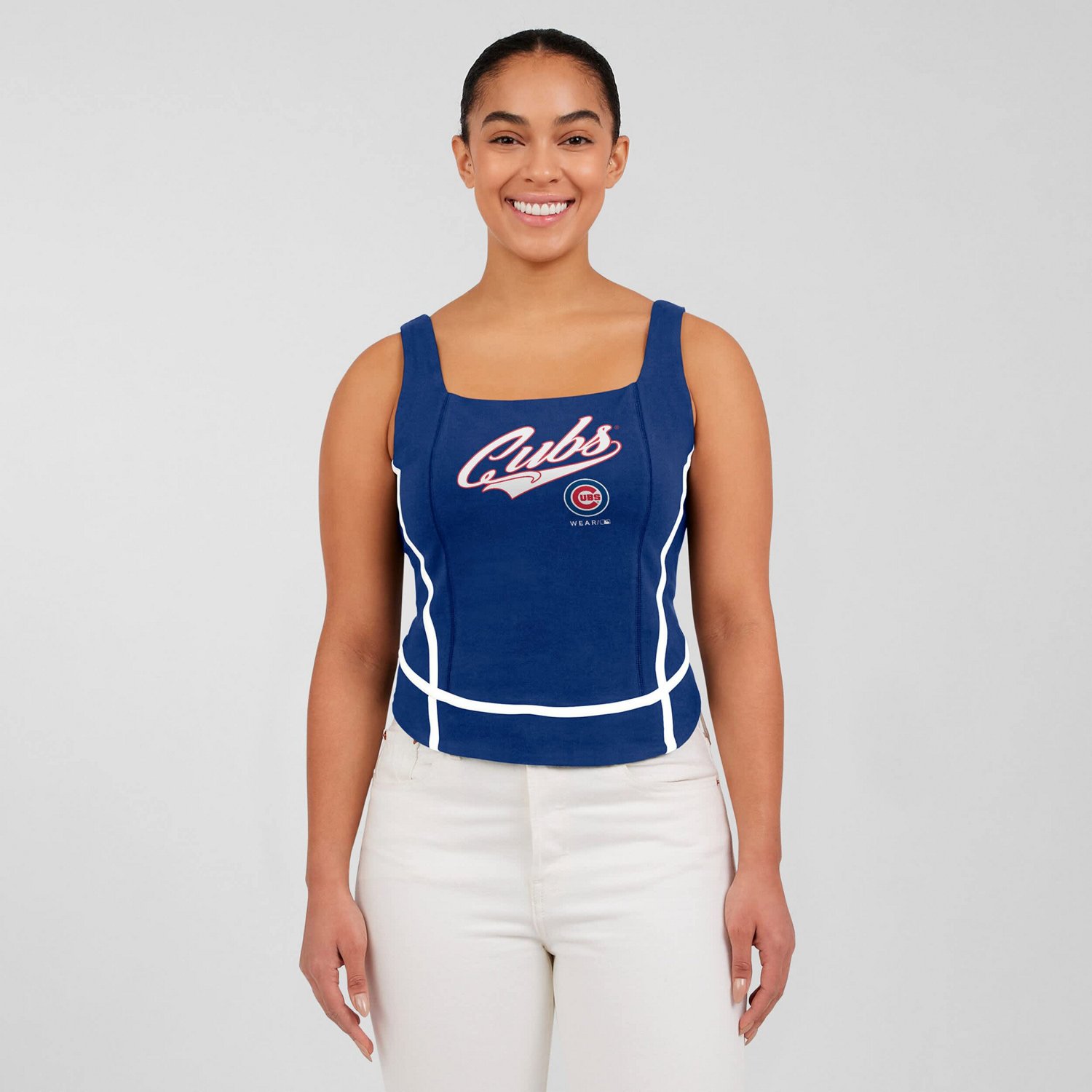 WEAR by Erin Andrews Chicago Cubs Square Neck Tank Top - view number 4