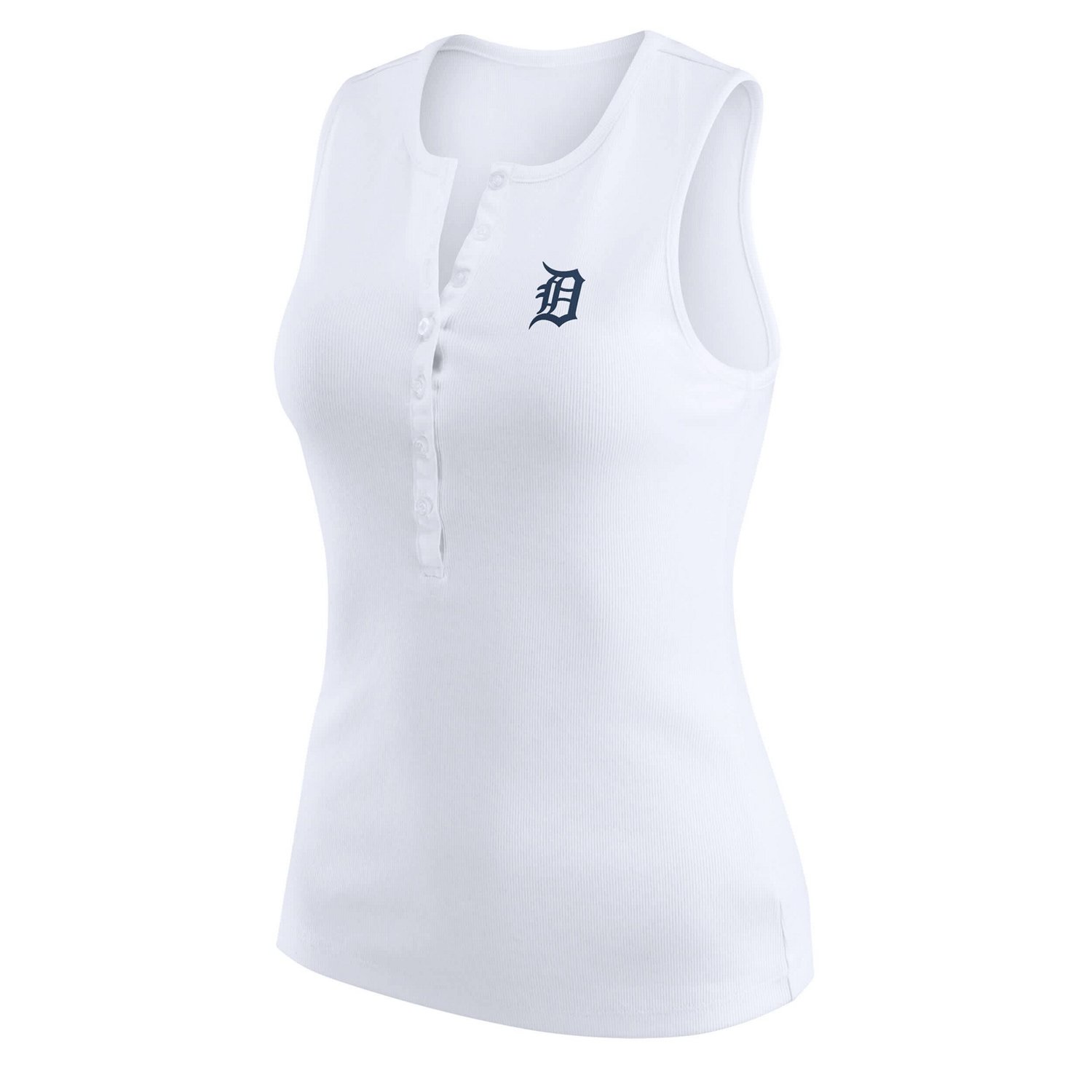 WEAR by Erin Andrews Detroit Tigers Rib-Knit Henley Tank Top - view number 2