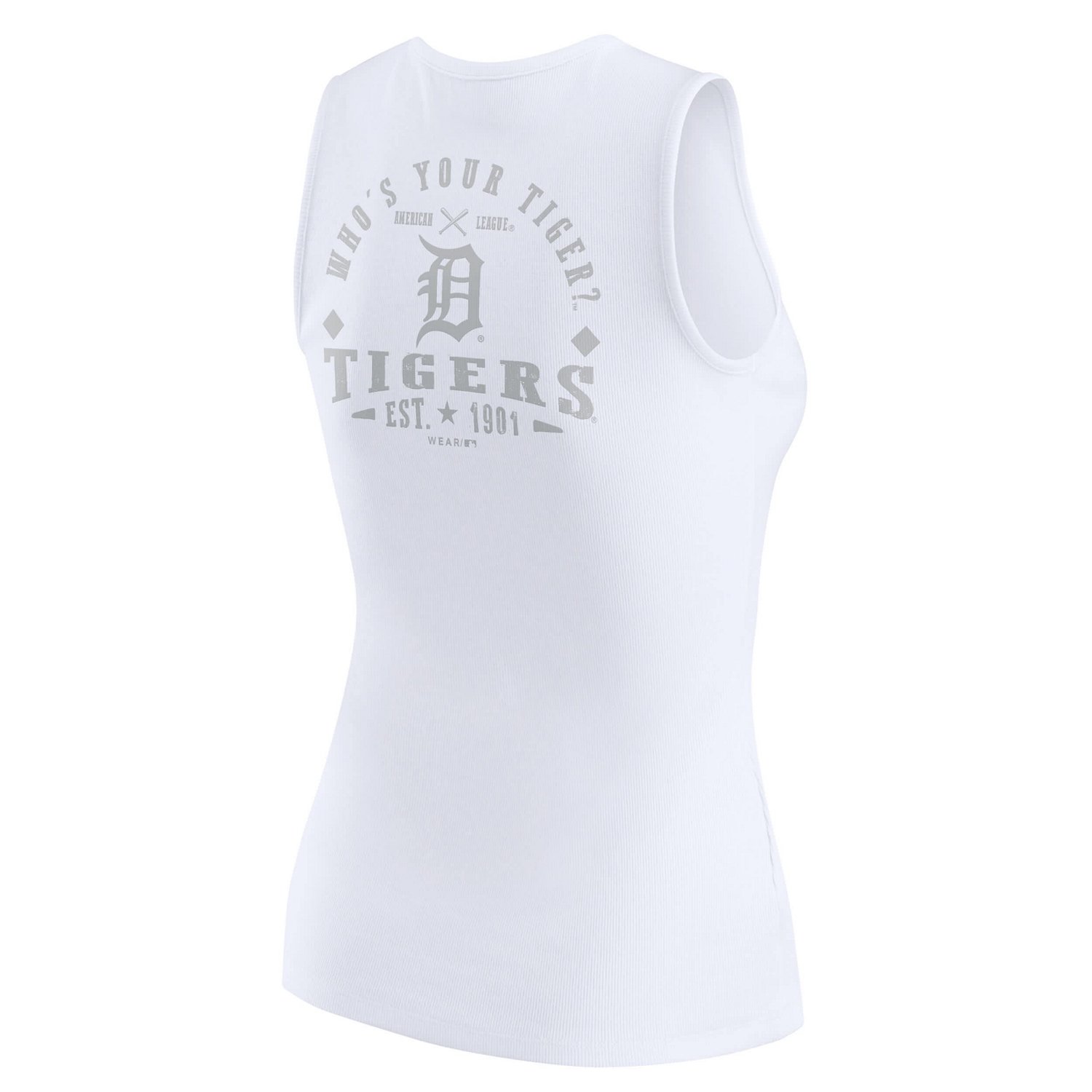 WEAR by Erin Andrews Detroit Tigers Rib-Knit Henley Tank Top - view number 3
