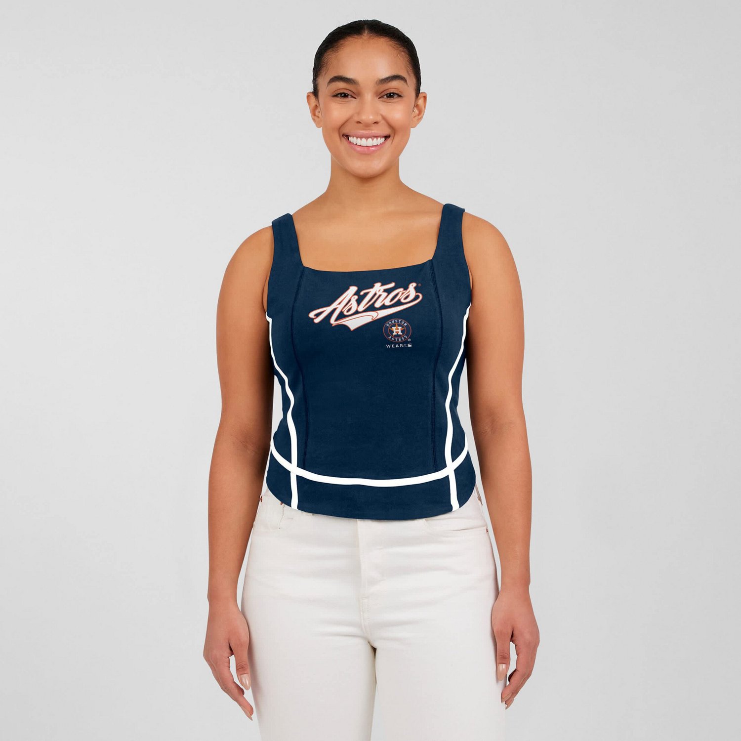WEAR by Erin Andrews Houston Astros Square Neck Tank Top - view number 4