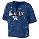 WEAR by Erin Andrews Kentucky Wildcats Bleach Wash Splatter Cropped Notch Neck T-Shirt                                           - view number 2
