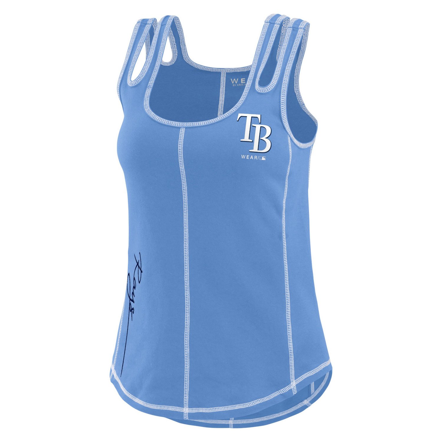 WEAR by Erin Andrews Light Tampa Bay Rays Contrast Stitch Tank Top - view number 2