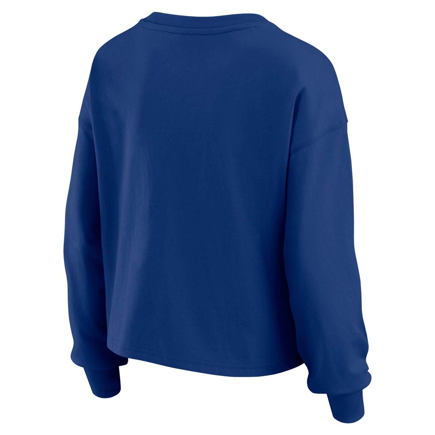 WEAR by Erin Andrews Los Angeles Dodgers Heavy Rugby Jersey Cropped Long Sleeve T-Shirt  Shorts Lounge Set - view number 3