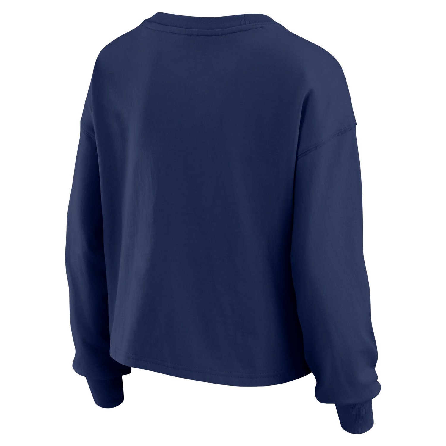 WEAR by Erin Andrews Milwaukee Brewers Heavy Rugby Jersey Cropped Long Sleeve T-Shirt  Shorts Lounge Set - view number 3