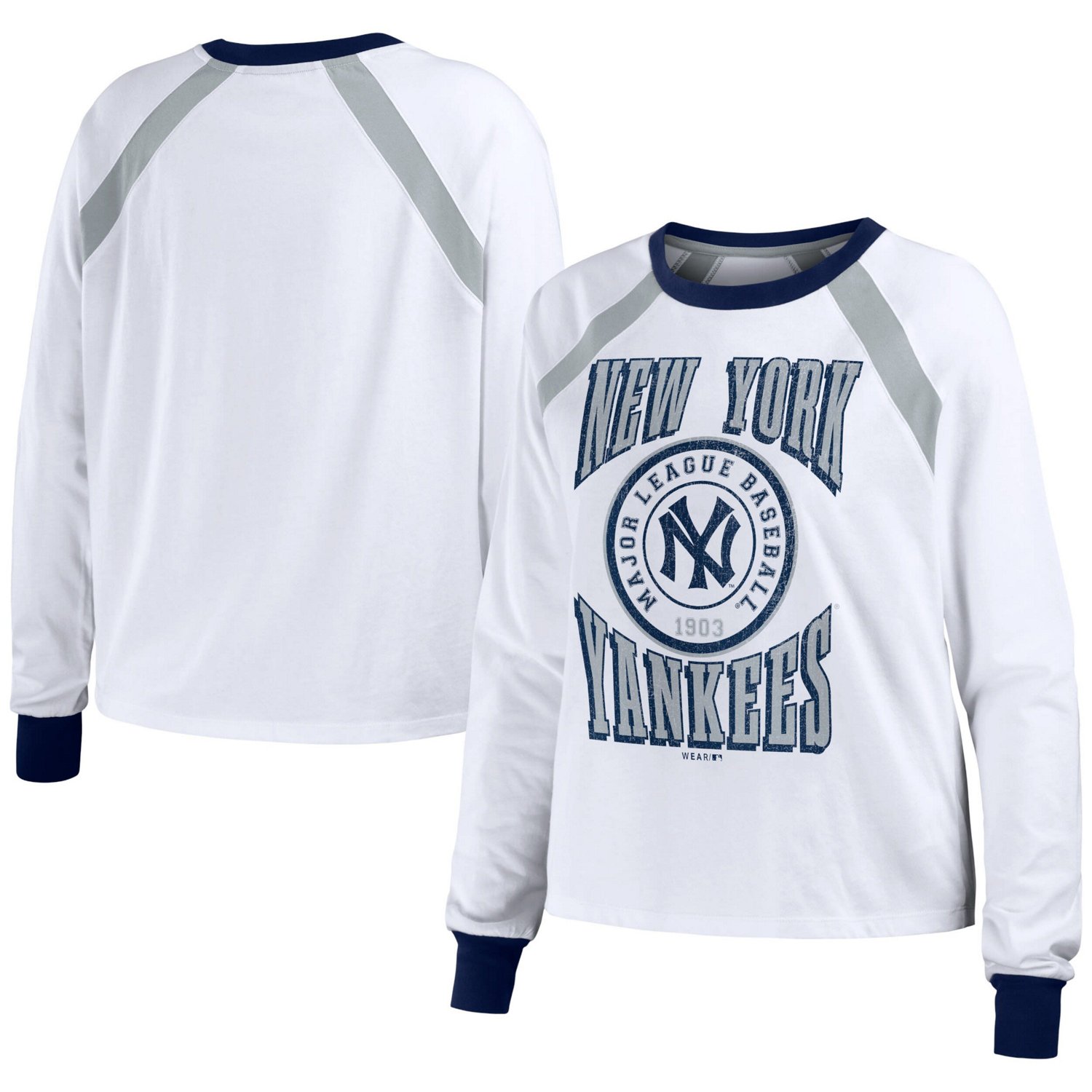 WEAR by Erin Andrews New York Yankees Raglan Long Sleeve T-Shirt