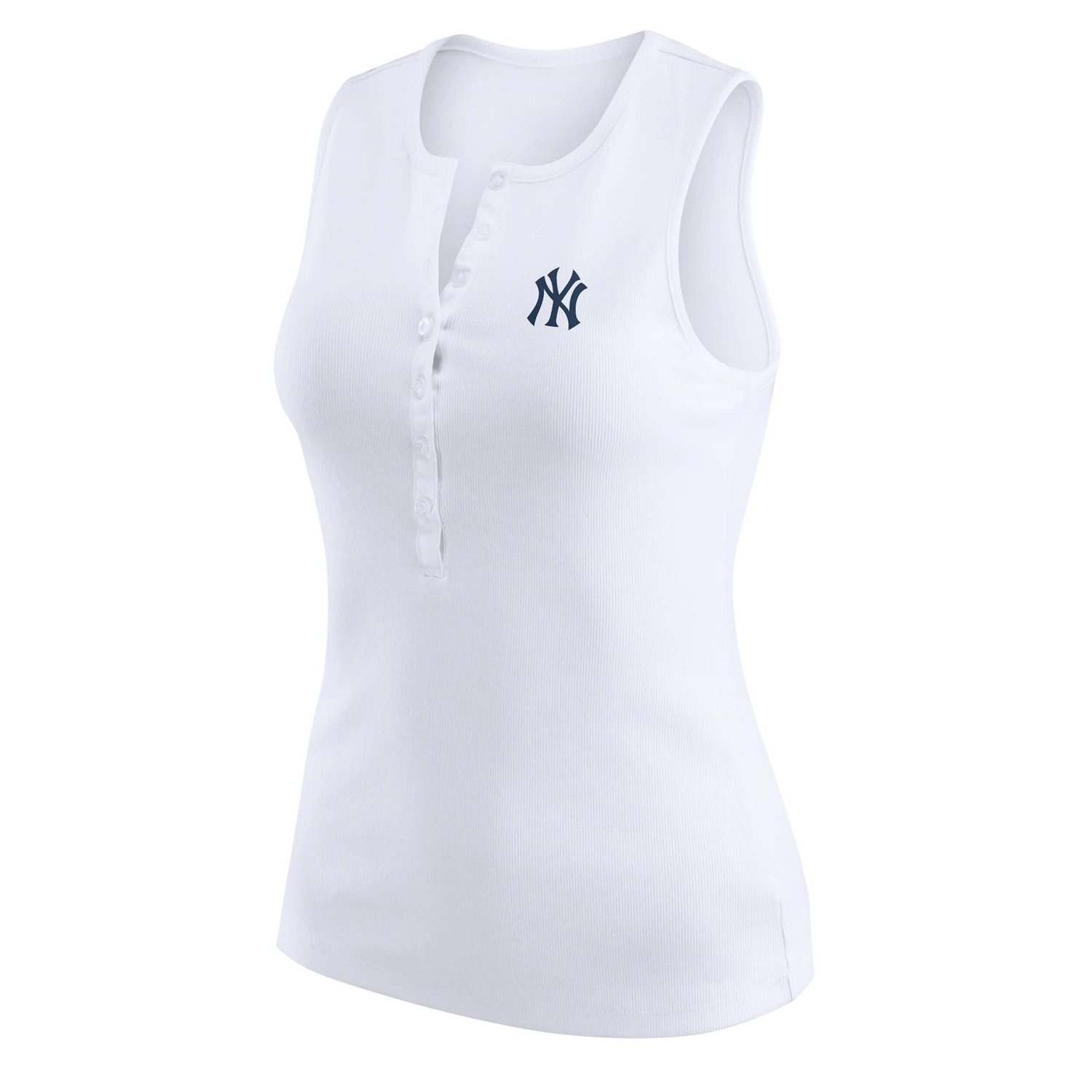 WEAR by Erin Andrews New York Yankees Rib-Knit Henley Tank Top - view number 2