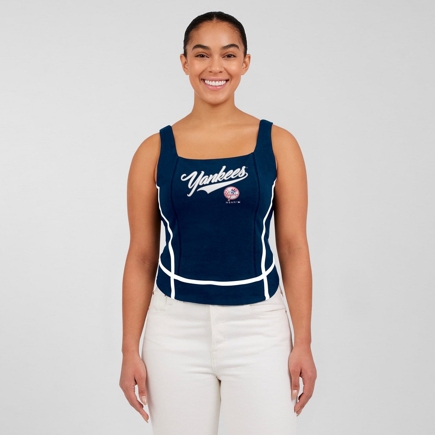 WEAR by Erin Andrews New York Yankees Square Neck Tank Top - view number 4