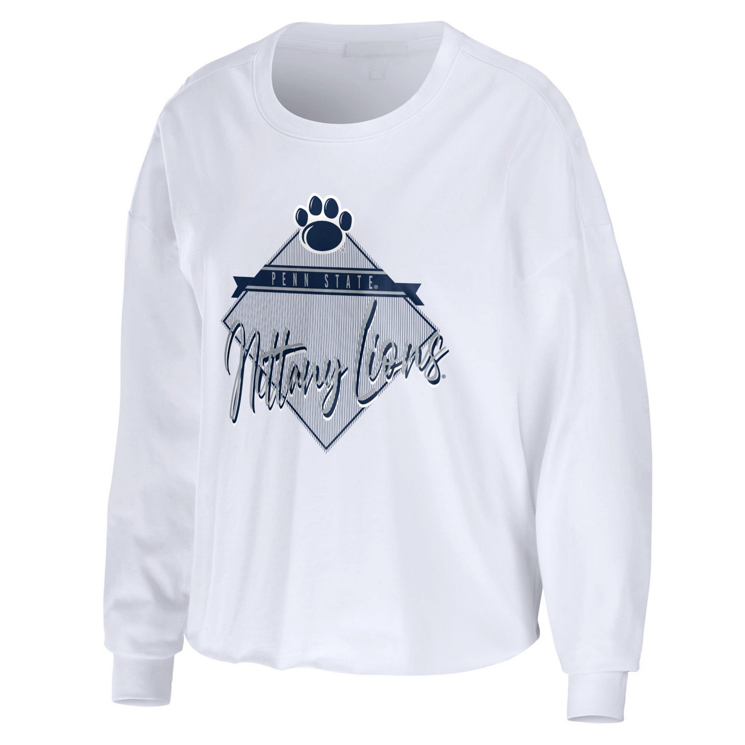 WEAR by Erin Andrews Penn State Nittany Lions Diamond Long Sleeve Cropped T-Shirt - view number 2