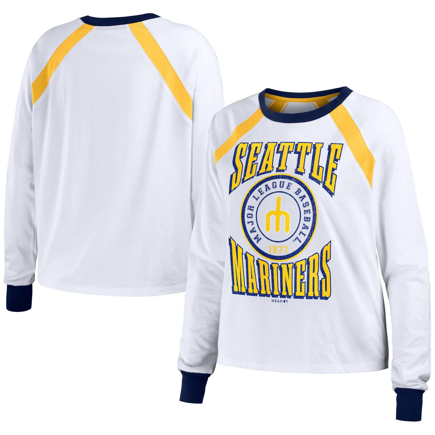 WEAR by Erin Andrews Seattle Mariners Raglan Long Sleeve T Shirt Academy