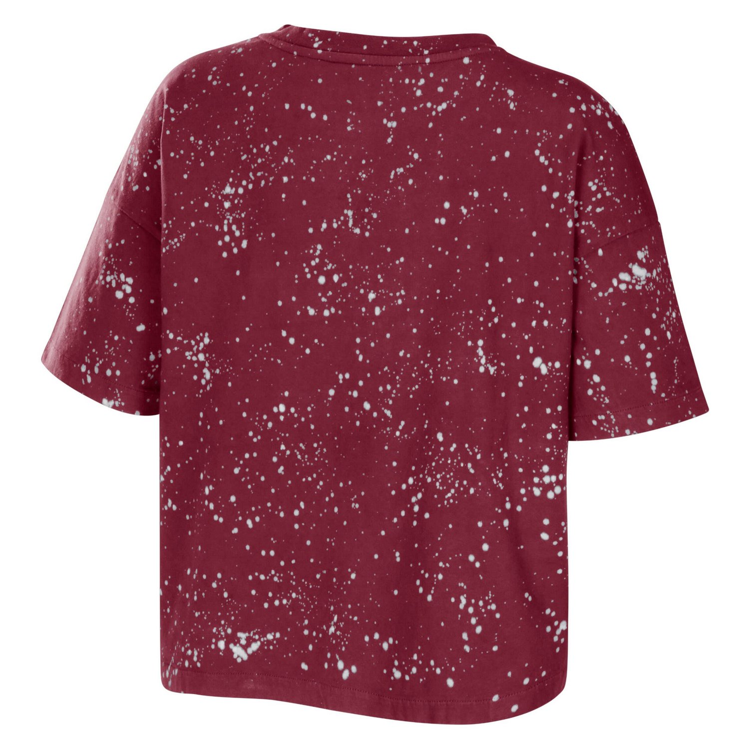 WEAR by Erin Andrews South Carolina Gamecocks Bleach Wash Splatter Cropped Notch Neck T-Shirt - view number 3