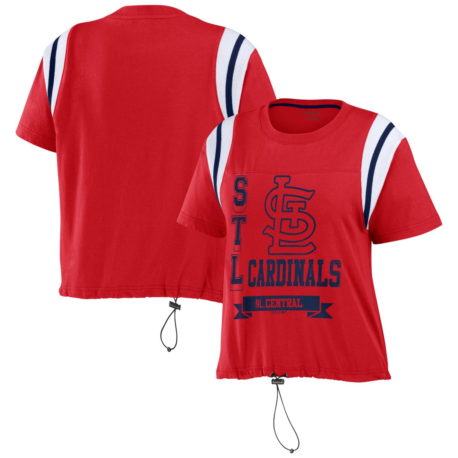 WEAR by Erin Andrews St Louis Cardinals Cinched Colorblock T-Shirt