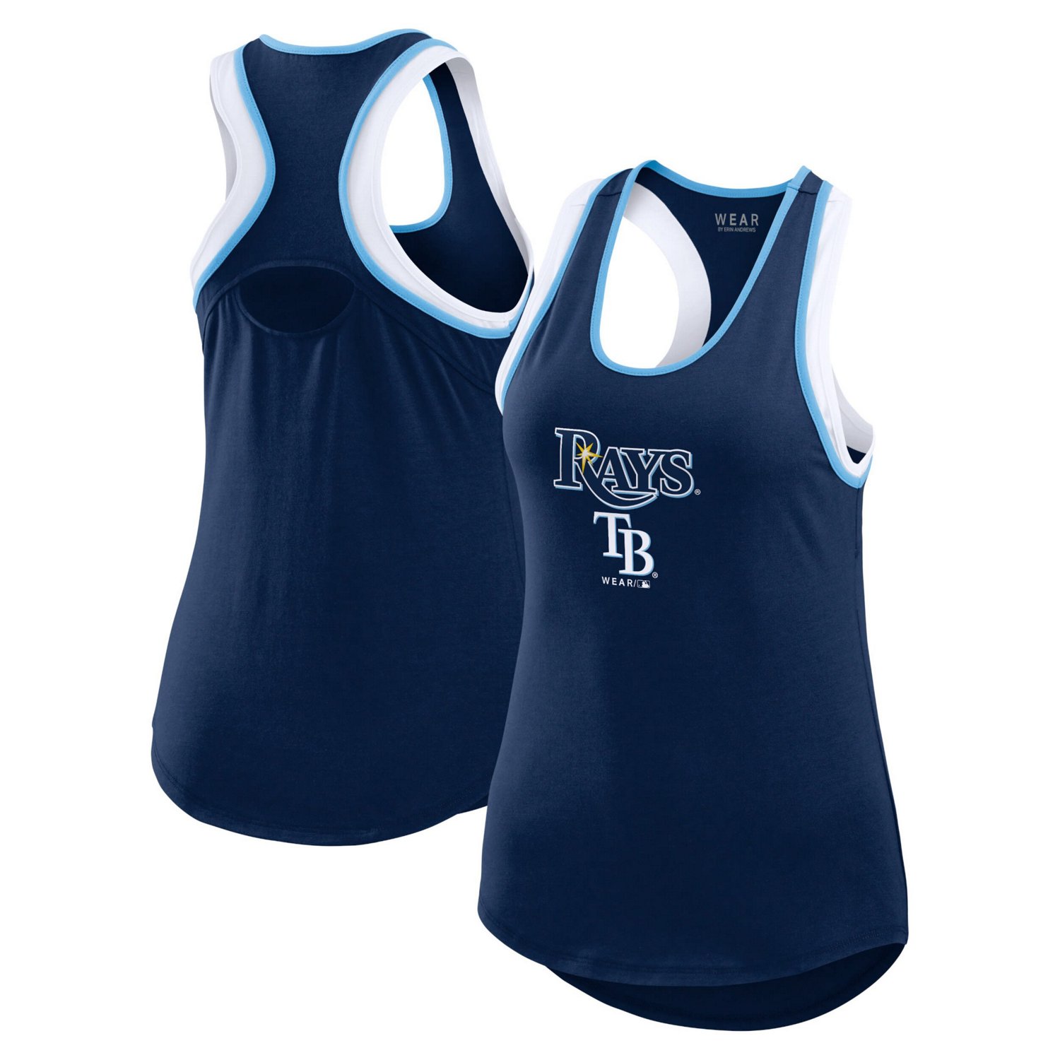 WEAR by Erin Andrews Tampa Bay Rays Colorblock Racerback Tank Top