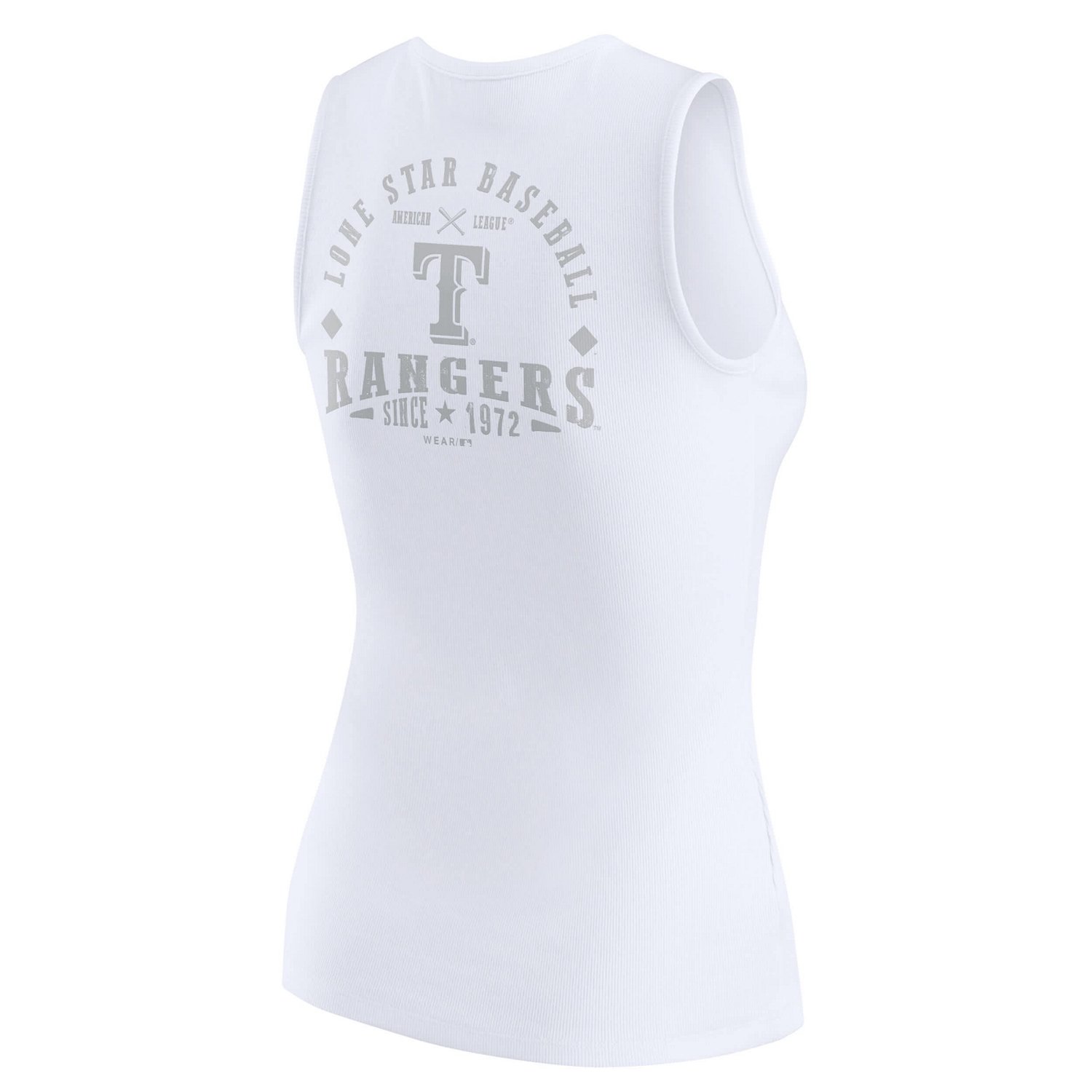 WEAR by Erin Andrews Texas Rangers Rib-Knit Henley Tank Top - view number 3