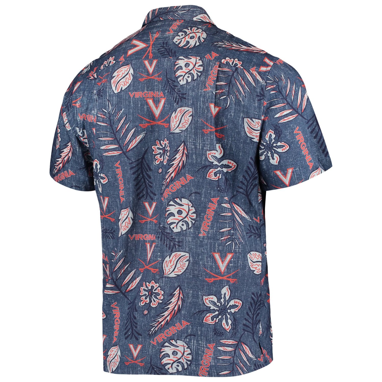 Wes  Willy Virginia Cavaliers Vintage Floral Button-Up Shirt - view number 3